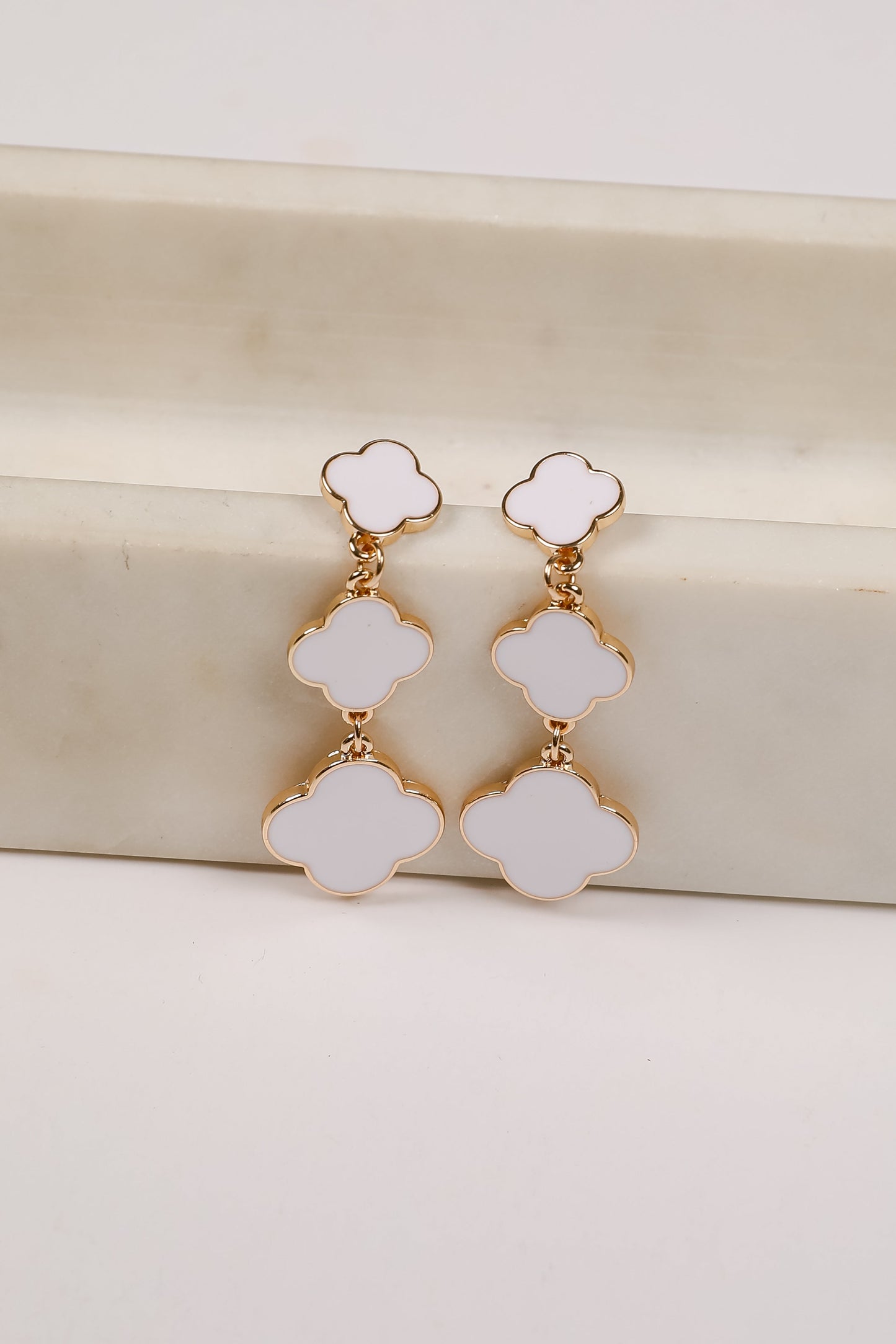 Ashley Quatrefoil Drop Earrings