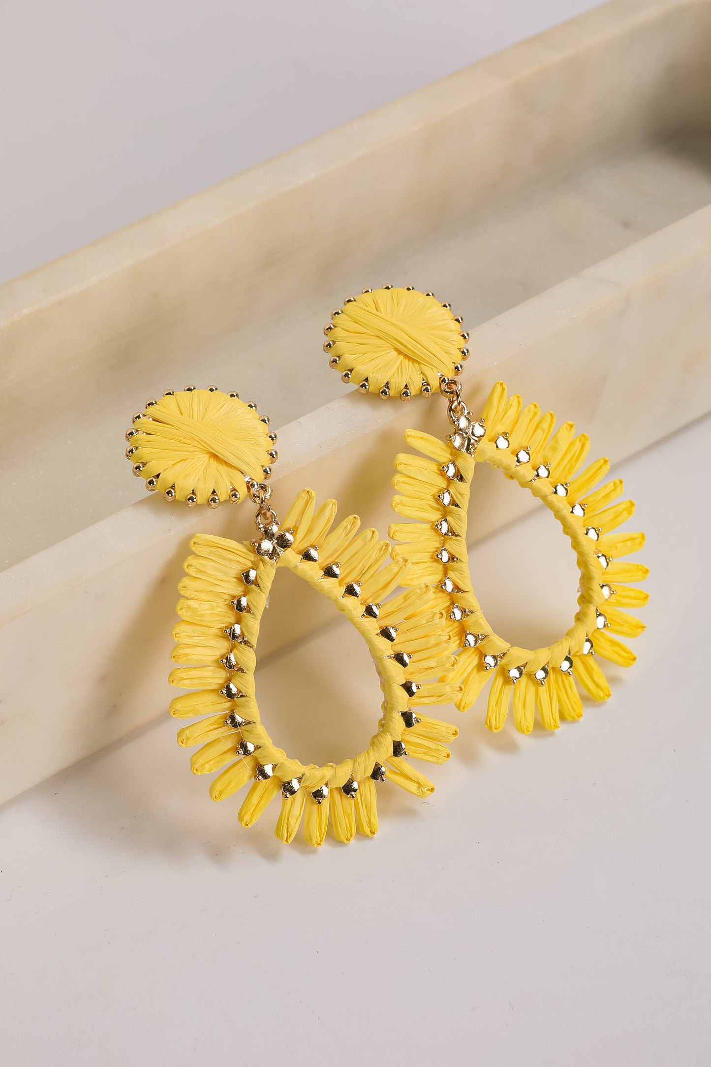 Bianca Straw Statement Earrings