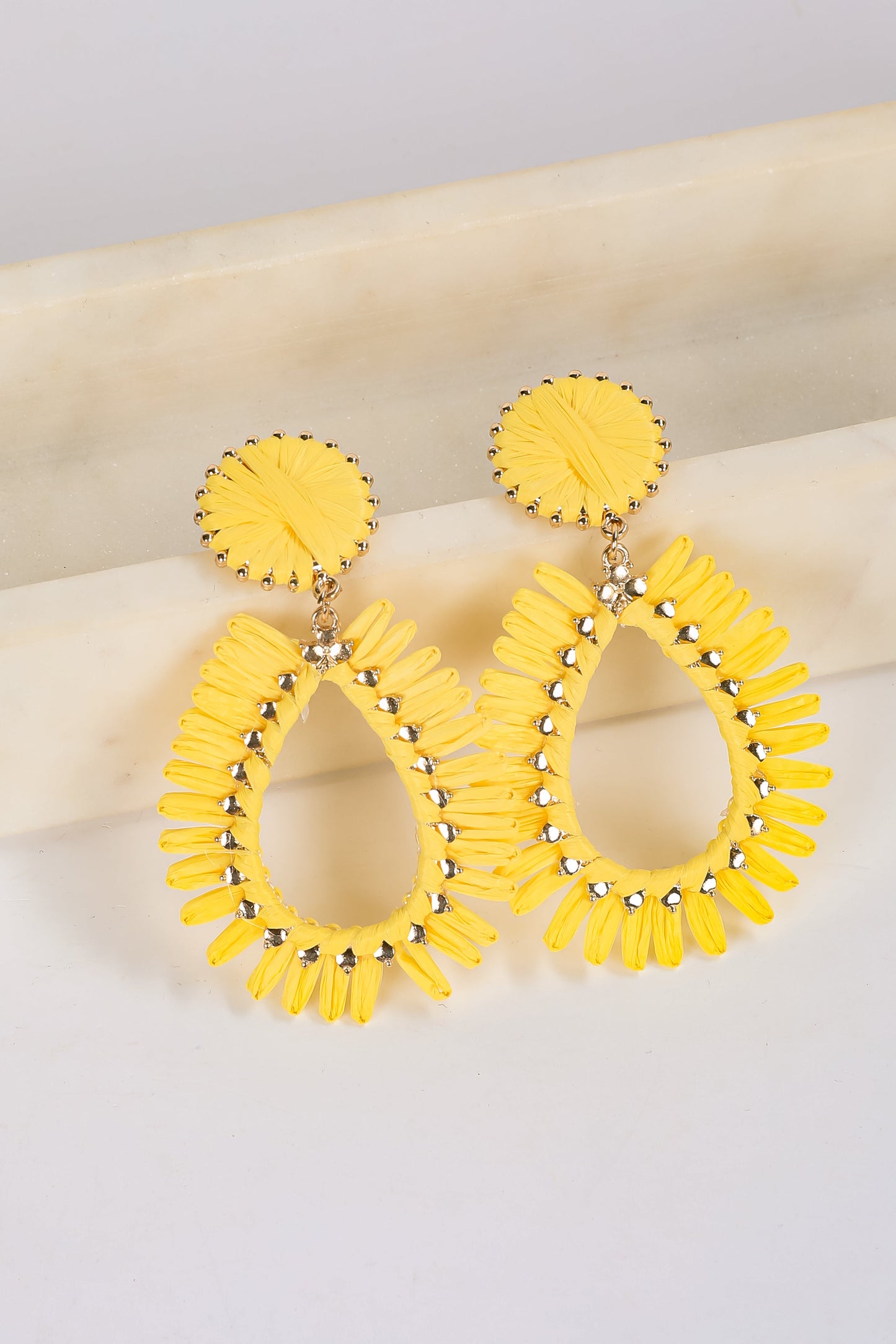Bianca Straw Statement Earrings