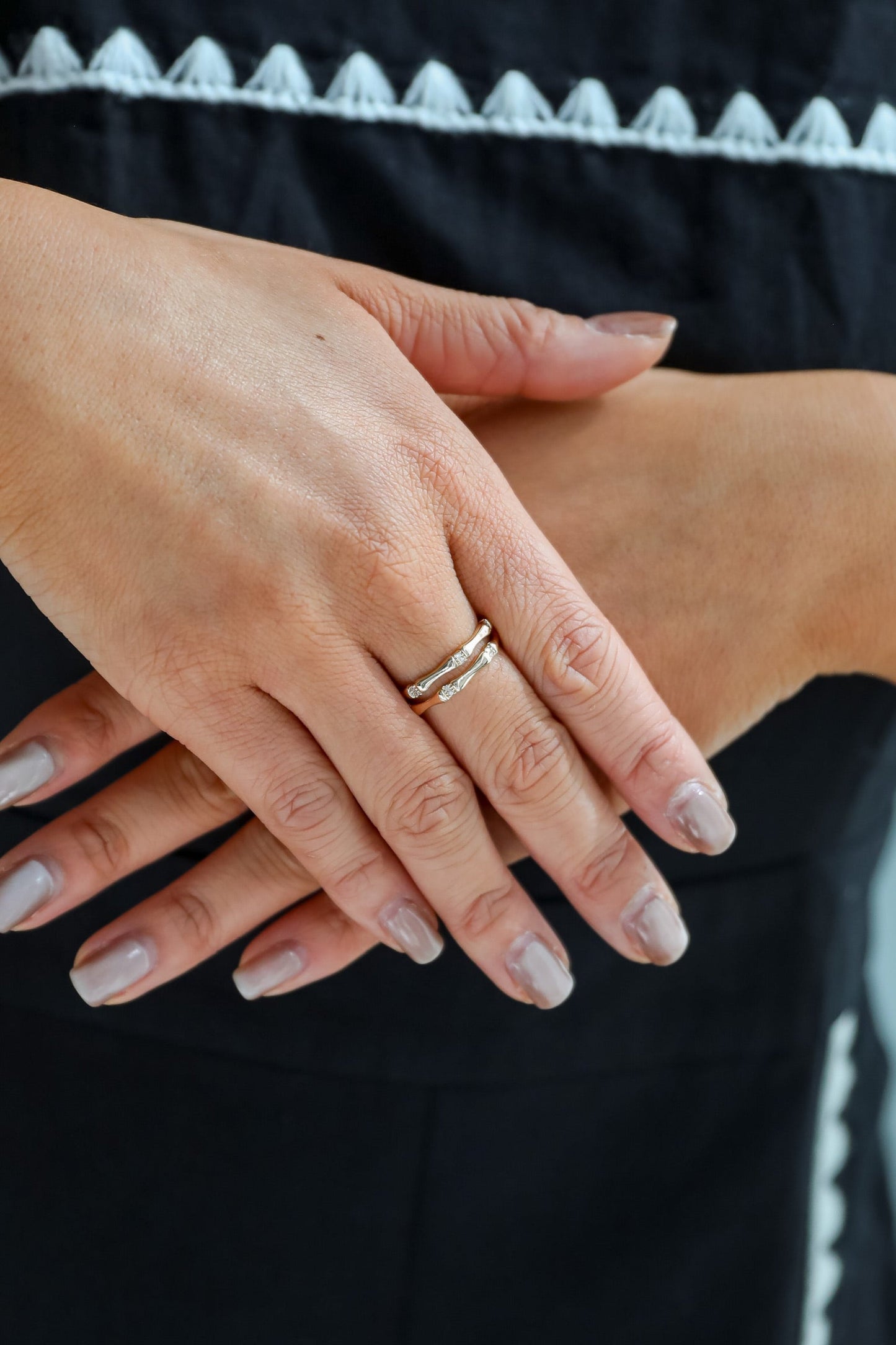 Luna Gold Double Ring