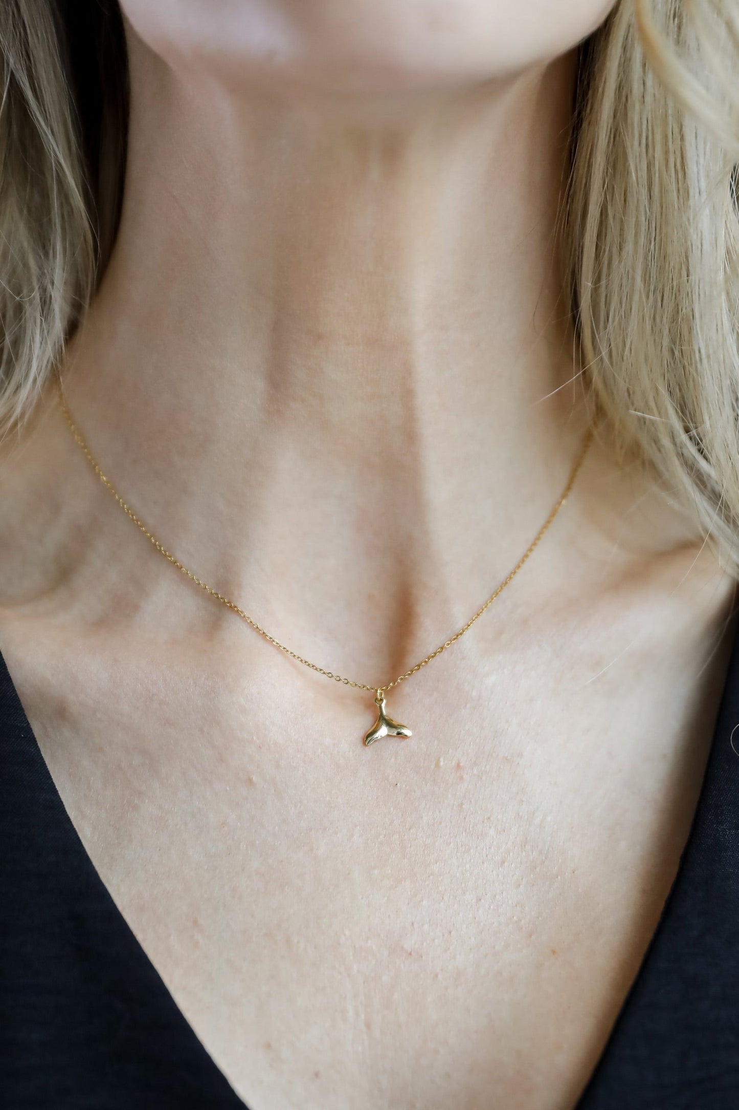 FINAL SALE - Leah Gold Tail Charm Necklace