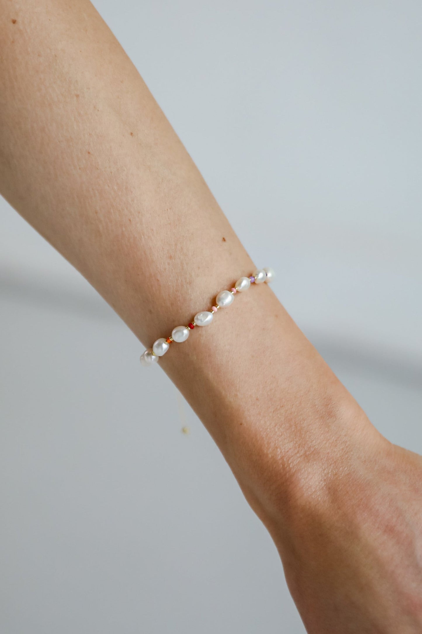 FINAL SALE - Amber White Pearl Bracelet