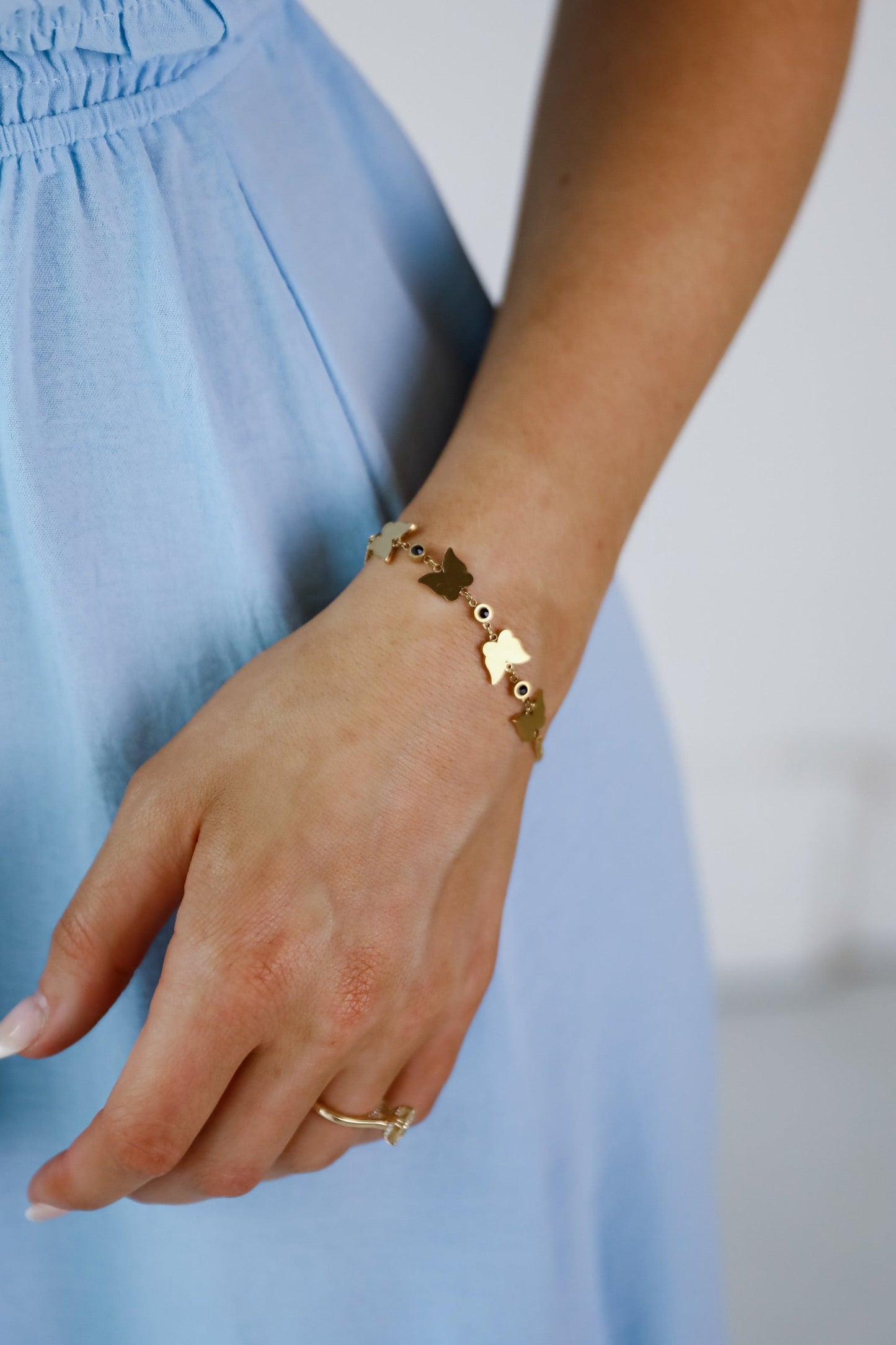 FINAL SALE - Kaia Gold Butterfly Charm Bracelet