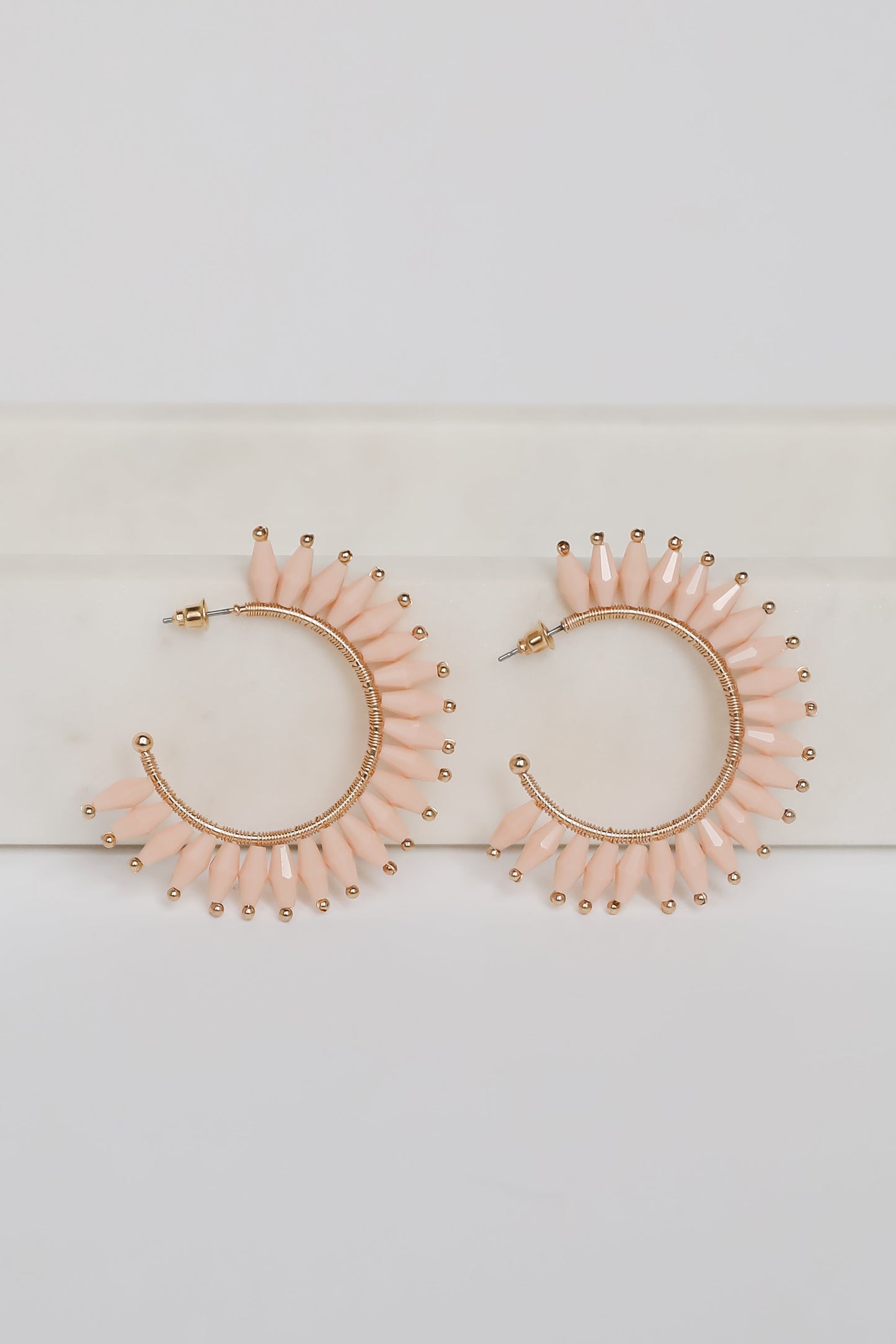 FINAL SALE - Brynne Beaded Hoop Earrings