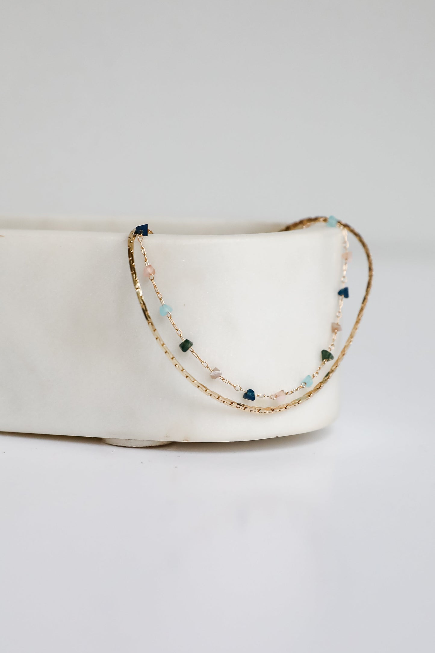 Gabby Gold Beaded Layered Bracelet