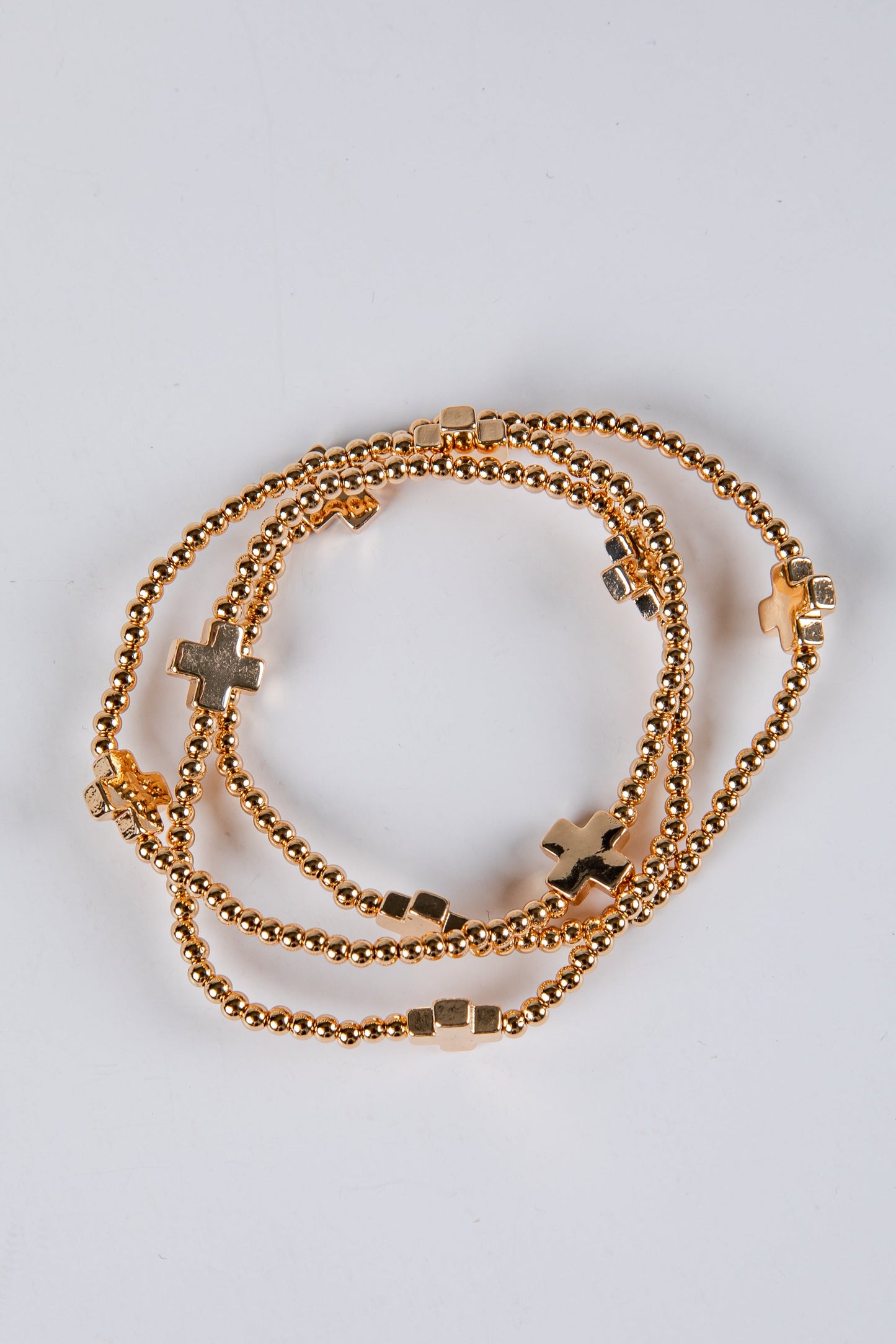 Aria Gold Beaded Bracelet Set