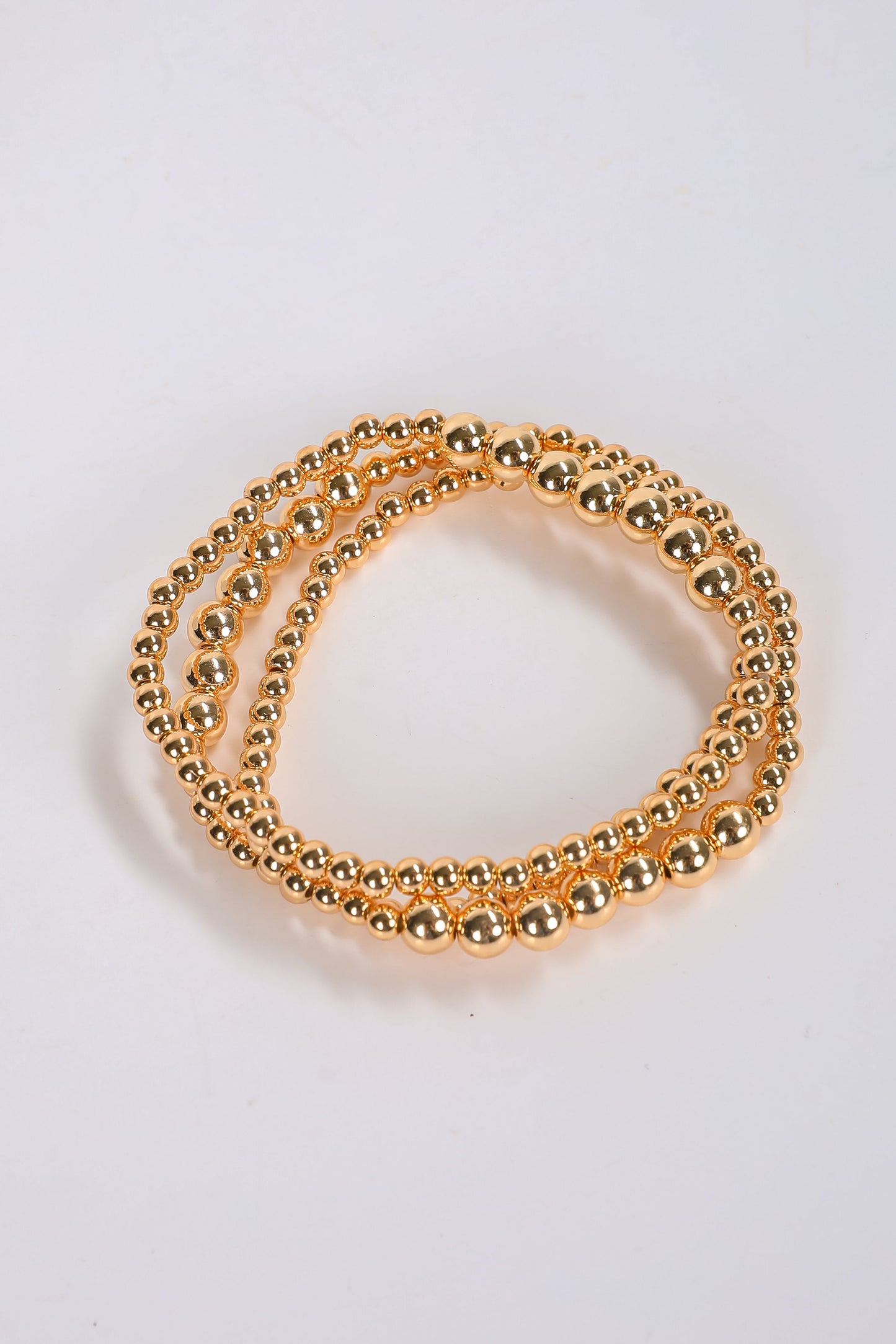 Eleanor Gold Beaded Bracelet Set