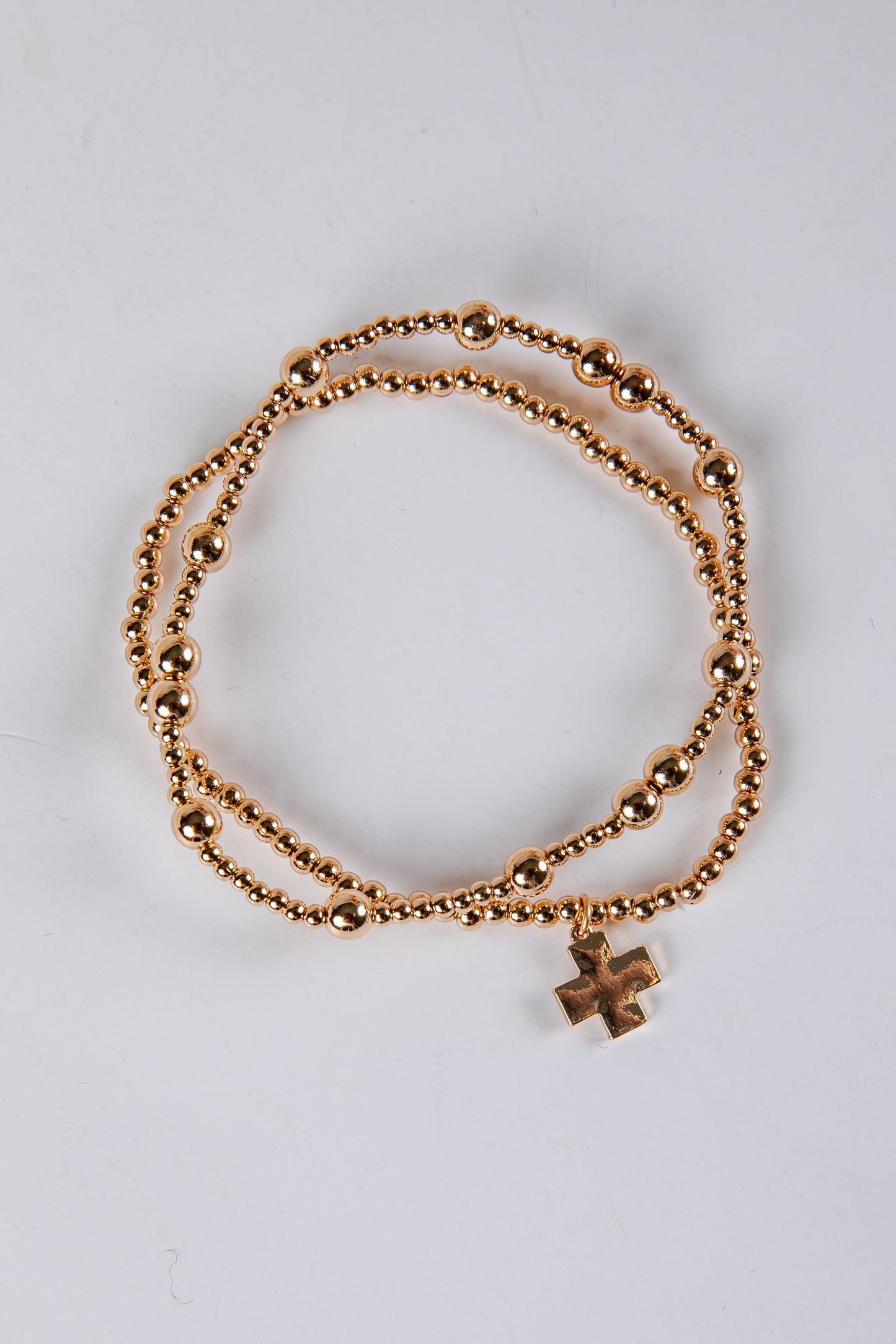 Eva Gold Beaded Bracelet Set