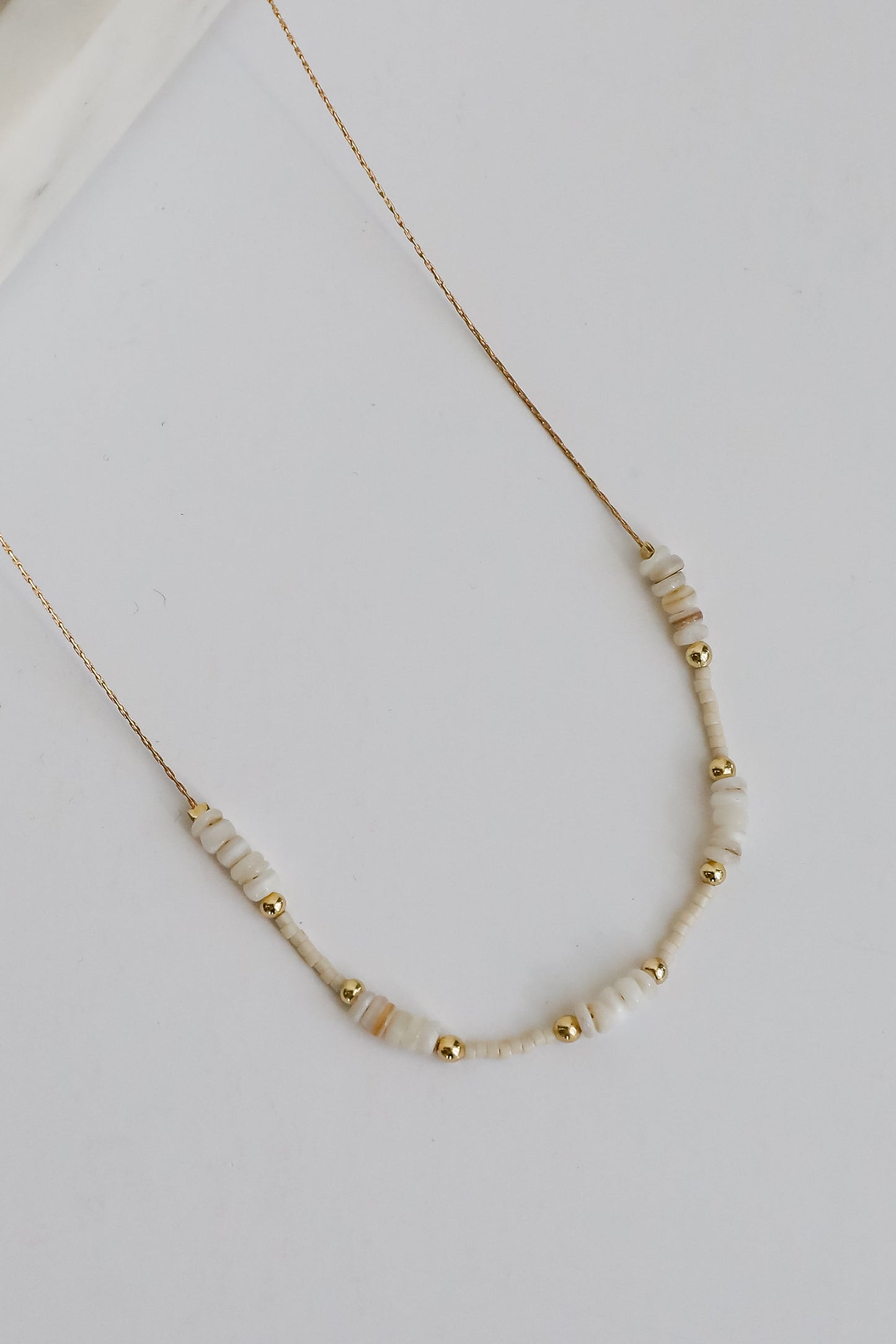 FINAL SALE - Ayla Gold Beaded Chain Necklace