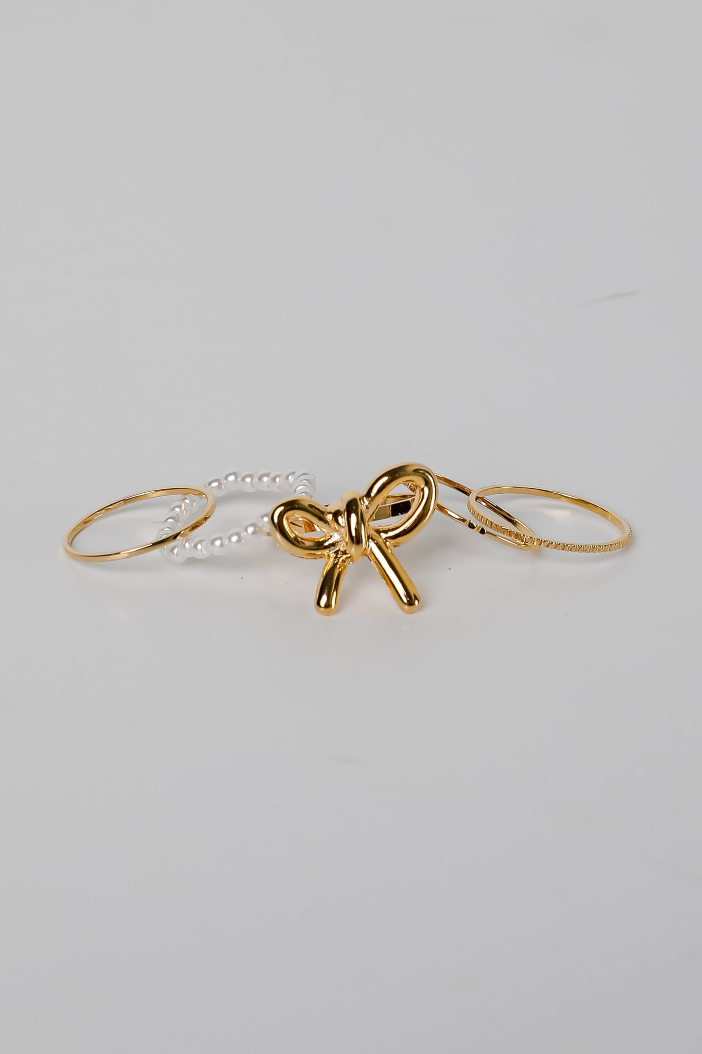 Eliana Gold Bow Ring Set