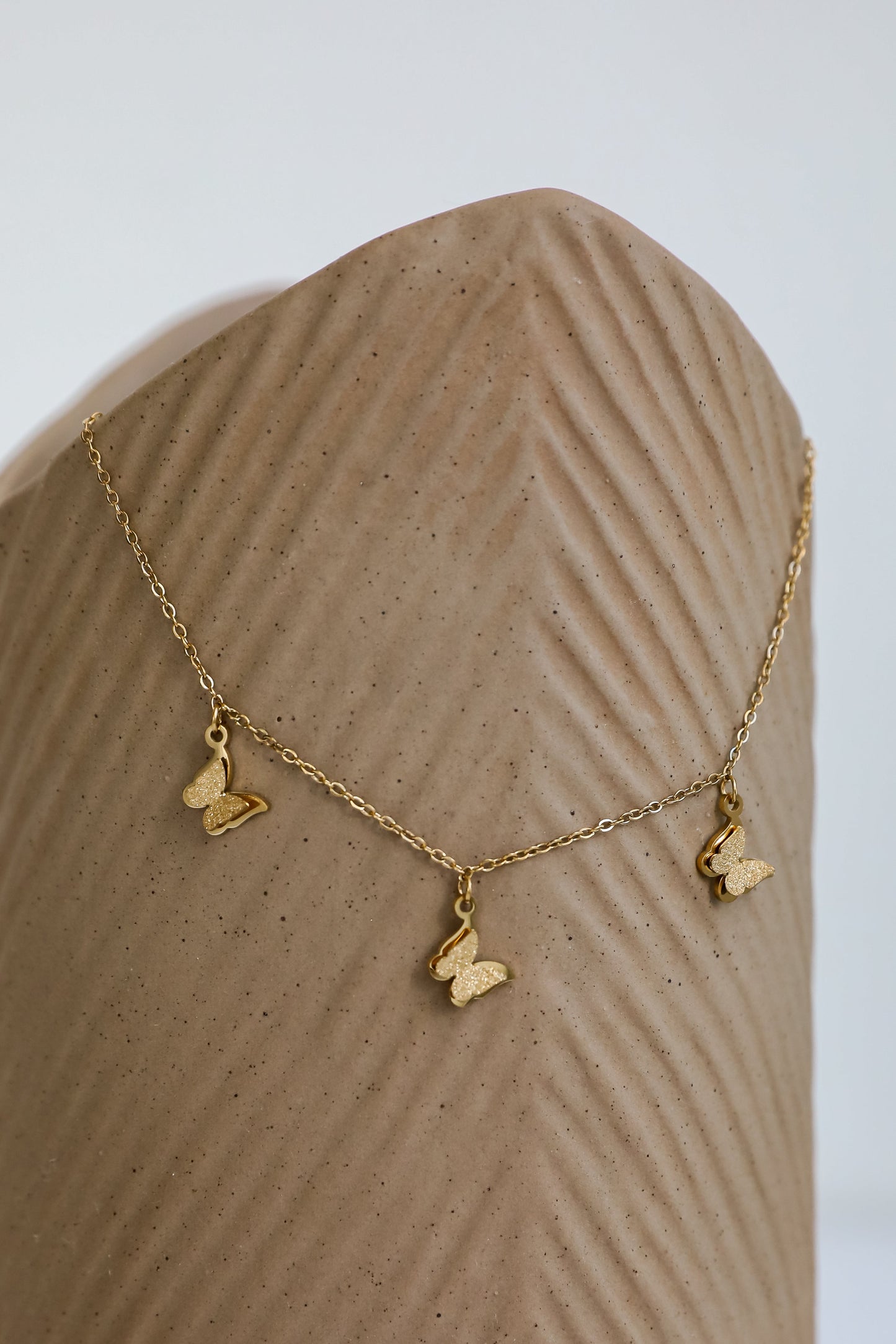 Ariana Gold Butterfly Charm Anklet