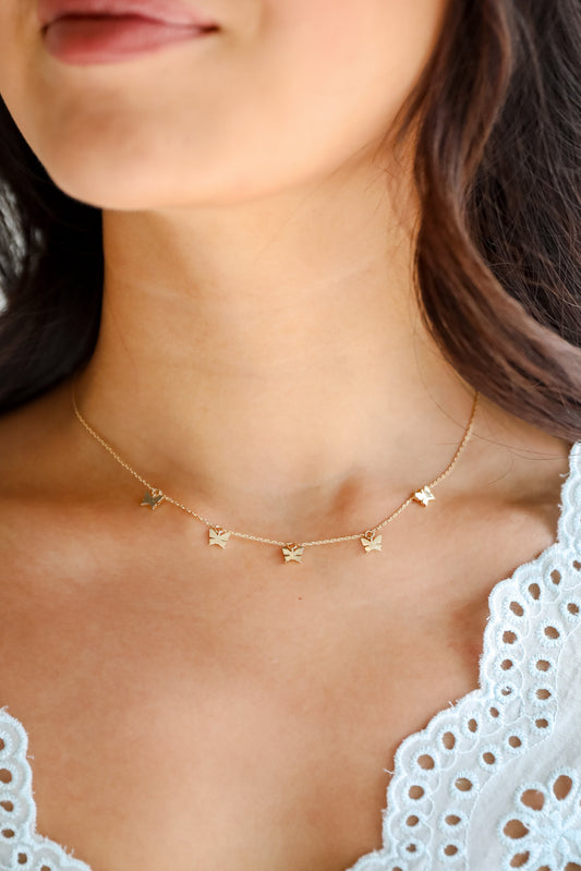 Alaya Gold Butterfly Charm Necklace