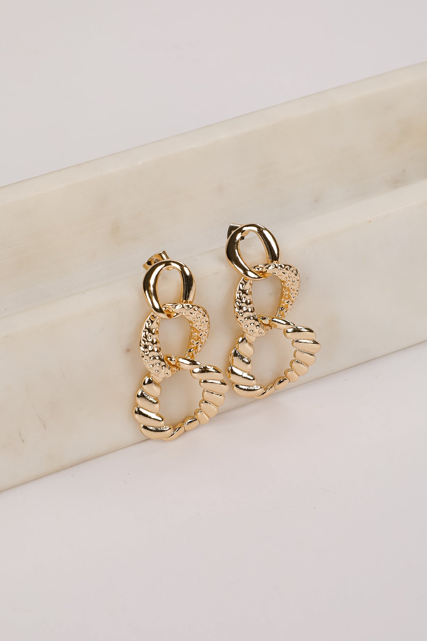 Sierra Gold Chainlink Drop Earrings