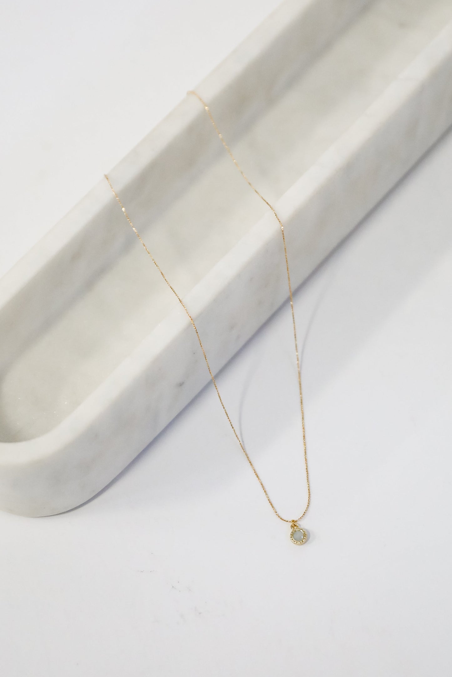 Cassie Gold Circle Charm Necklace