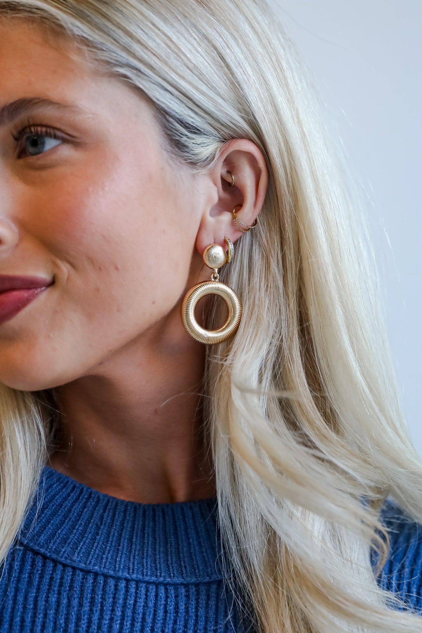 FINAL SALE - Lilly Circle Drop Earrings