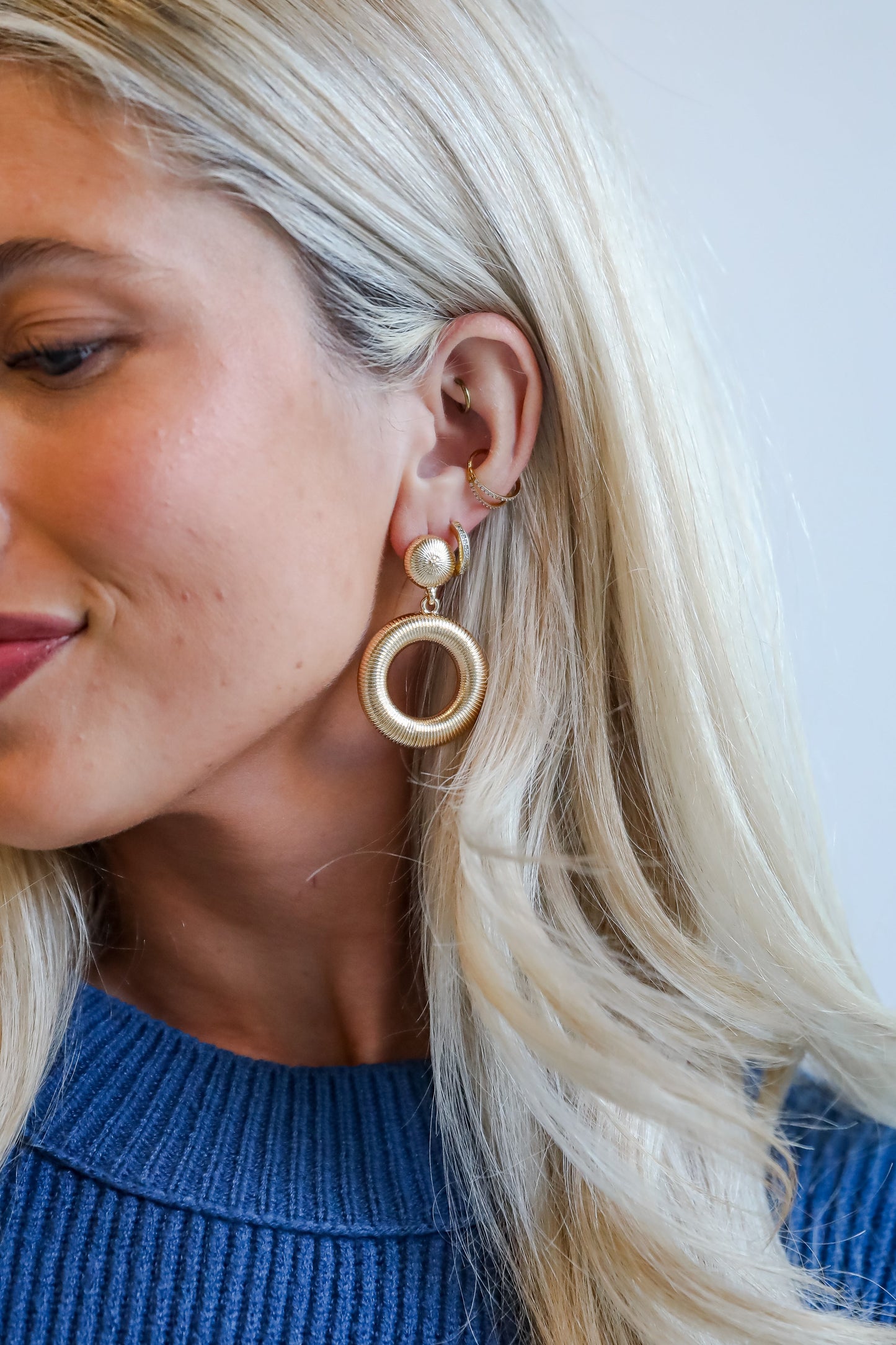 FINAL SALE - Lilly Circle Drop Earrings