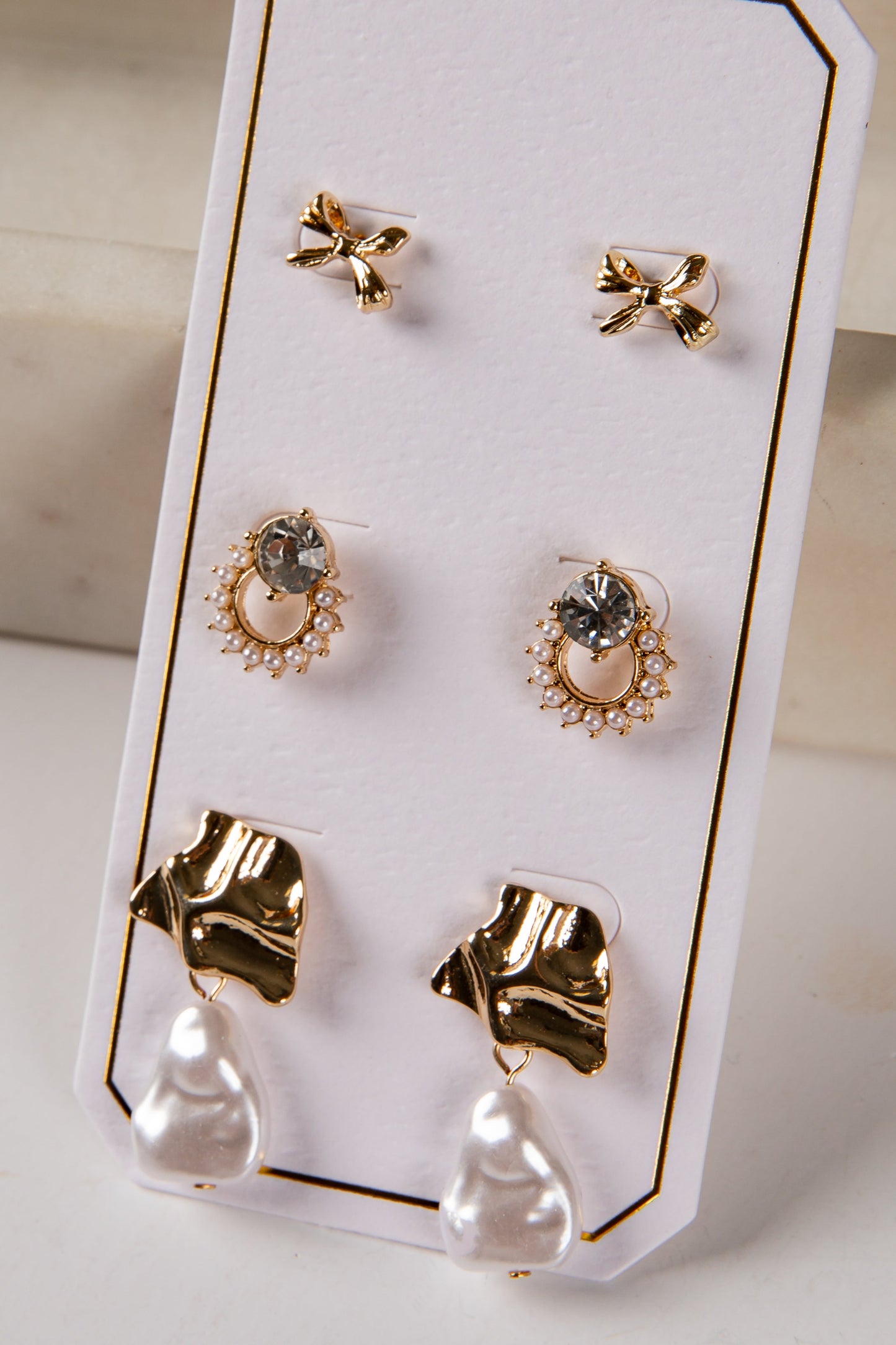 Reece Gold Earring Set