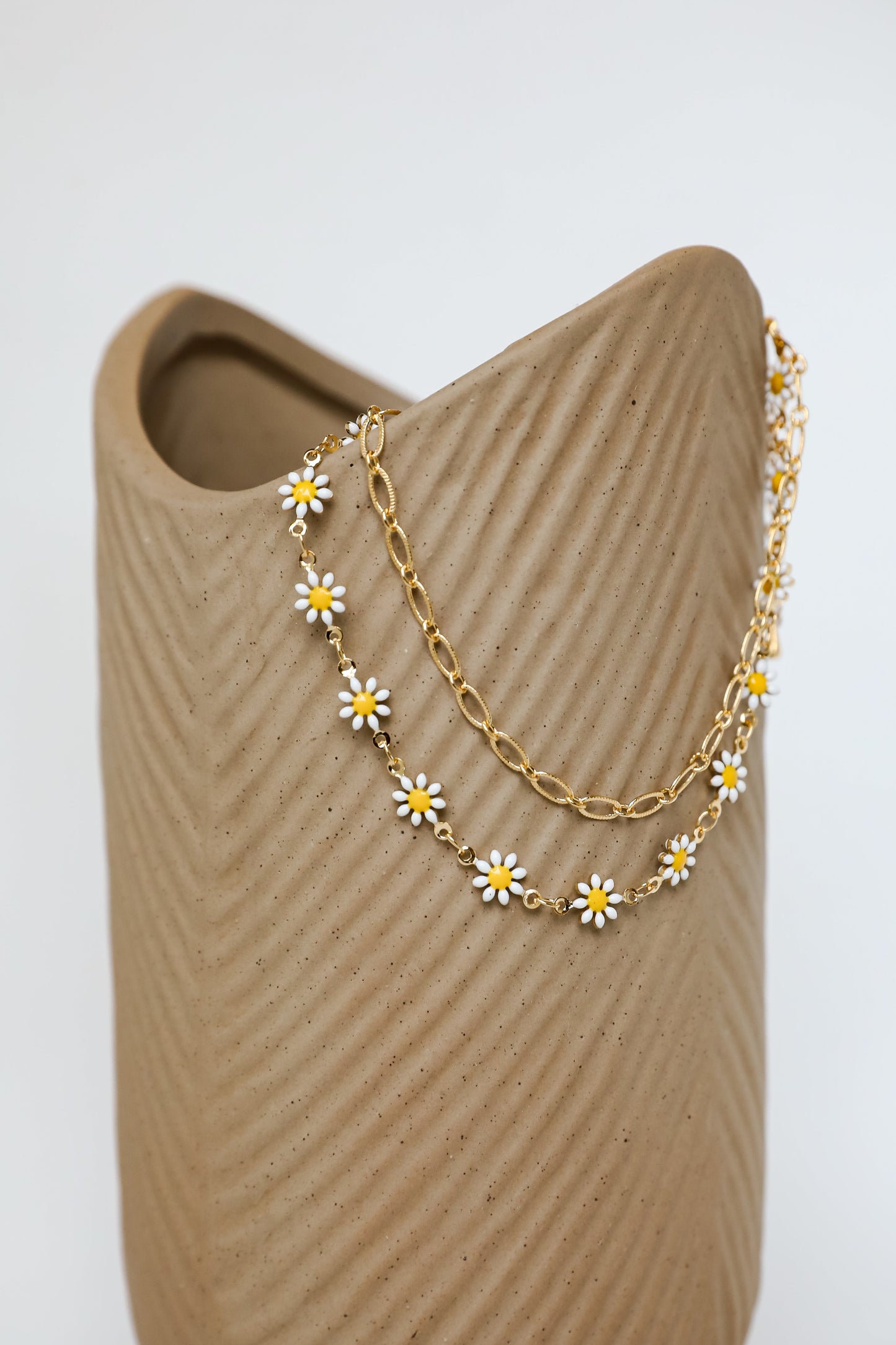 Rachel Gold Flower Charm Layered Anklet