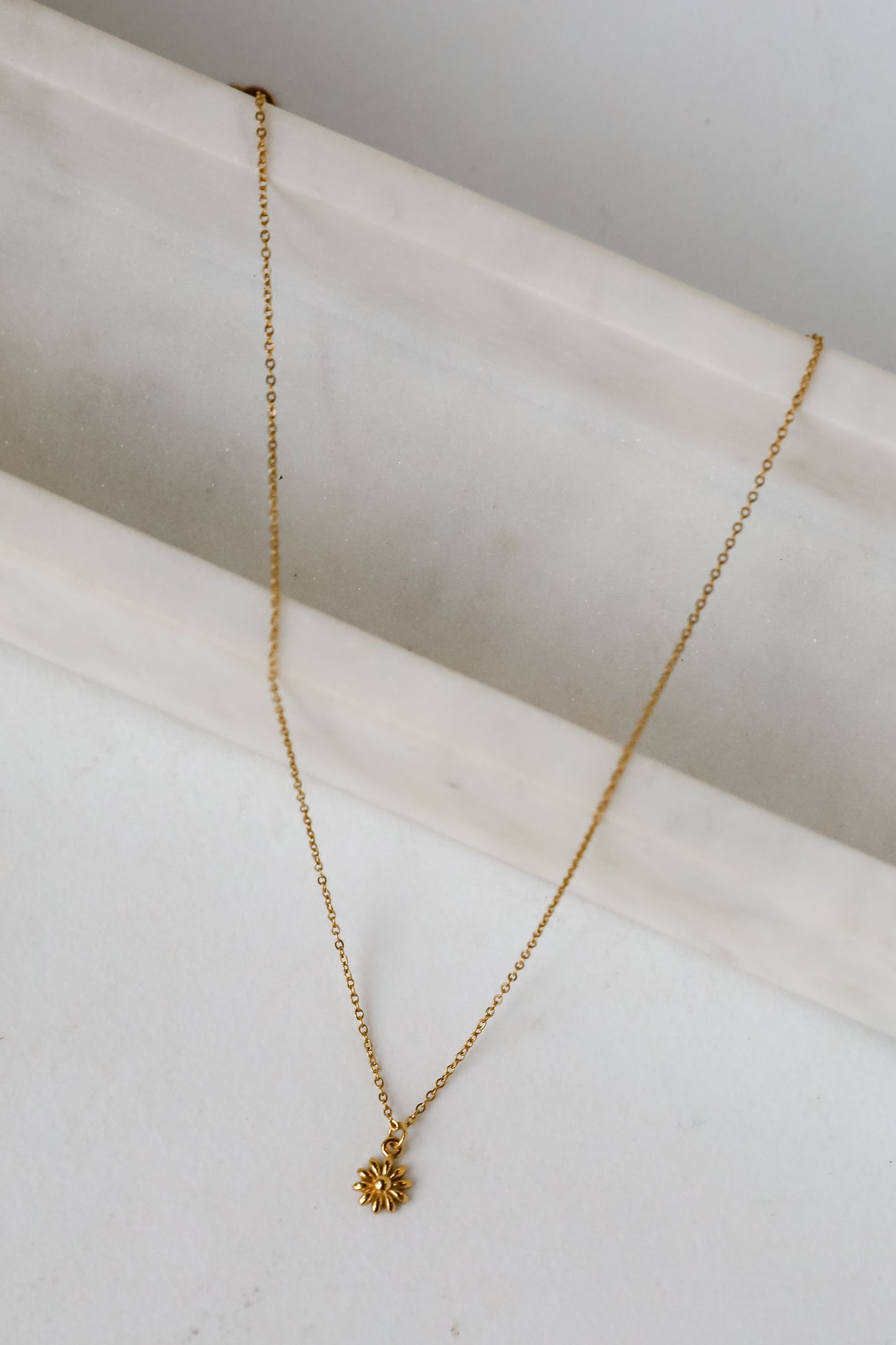 Kiara Gold Flower Charm Necklace