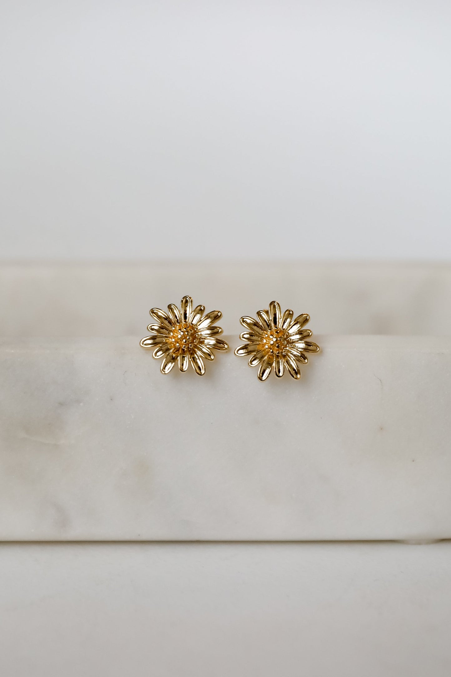 FINAL SALE - Bridget Gold Flower Stud Earrings