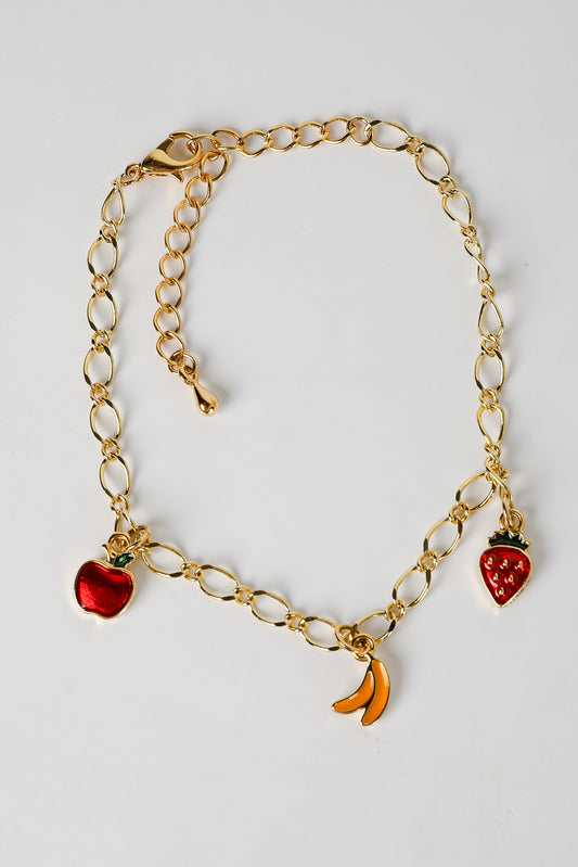 Aurora Gold Fruit Charm Bracelet