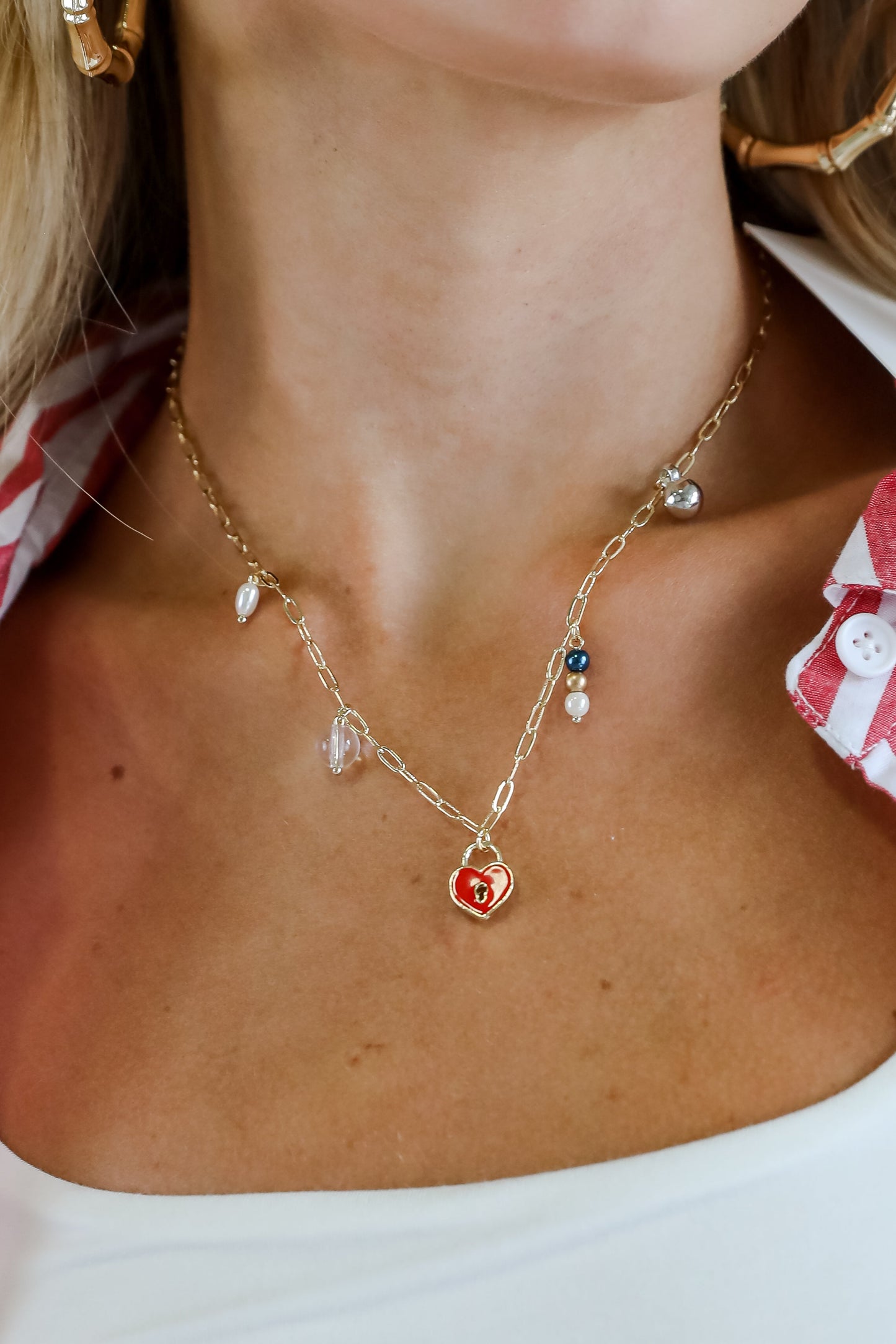 Lily Gold Charm Necklace