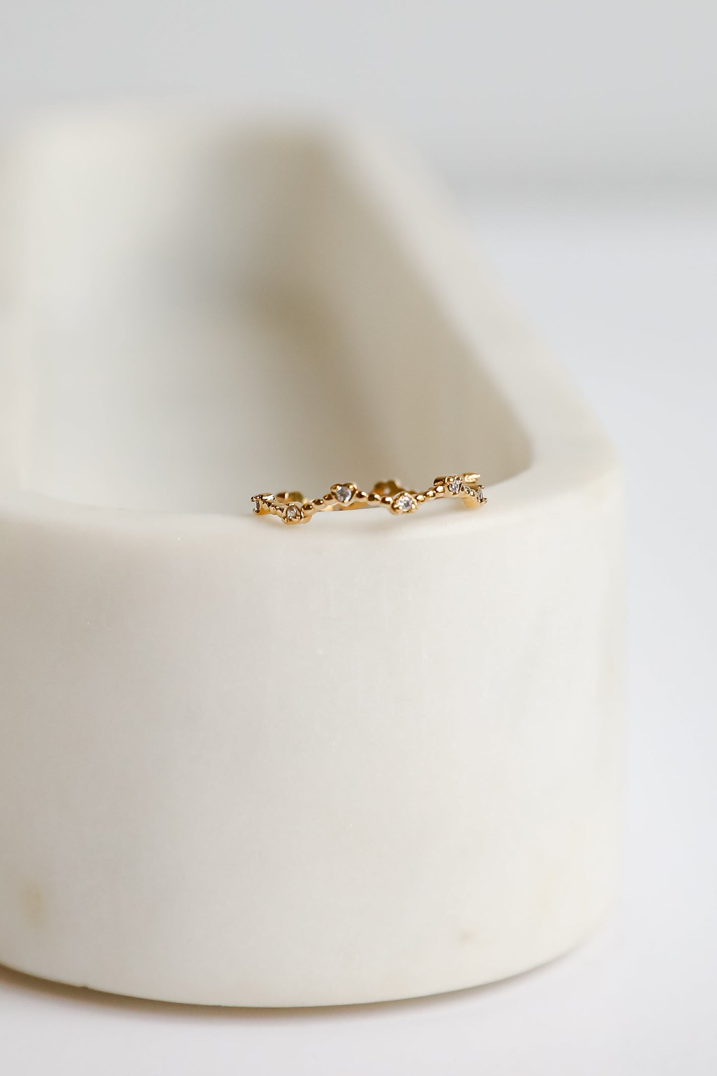 FINAL SALE - Everleigh Gold Rhinestone Heart Ring