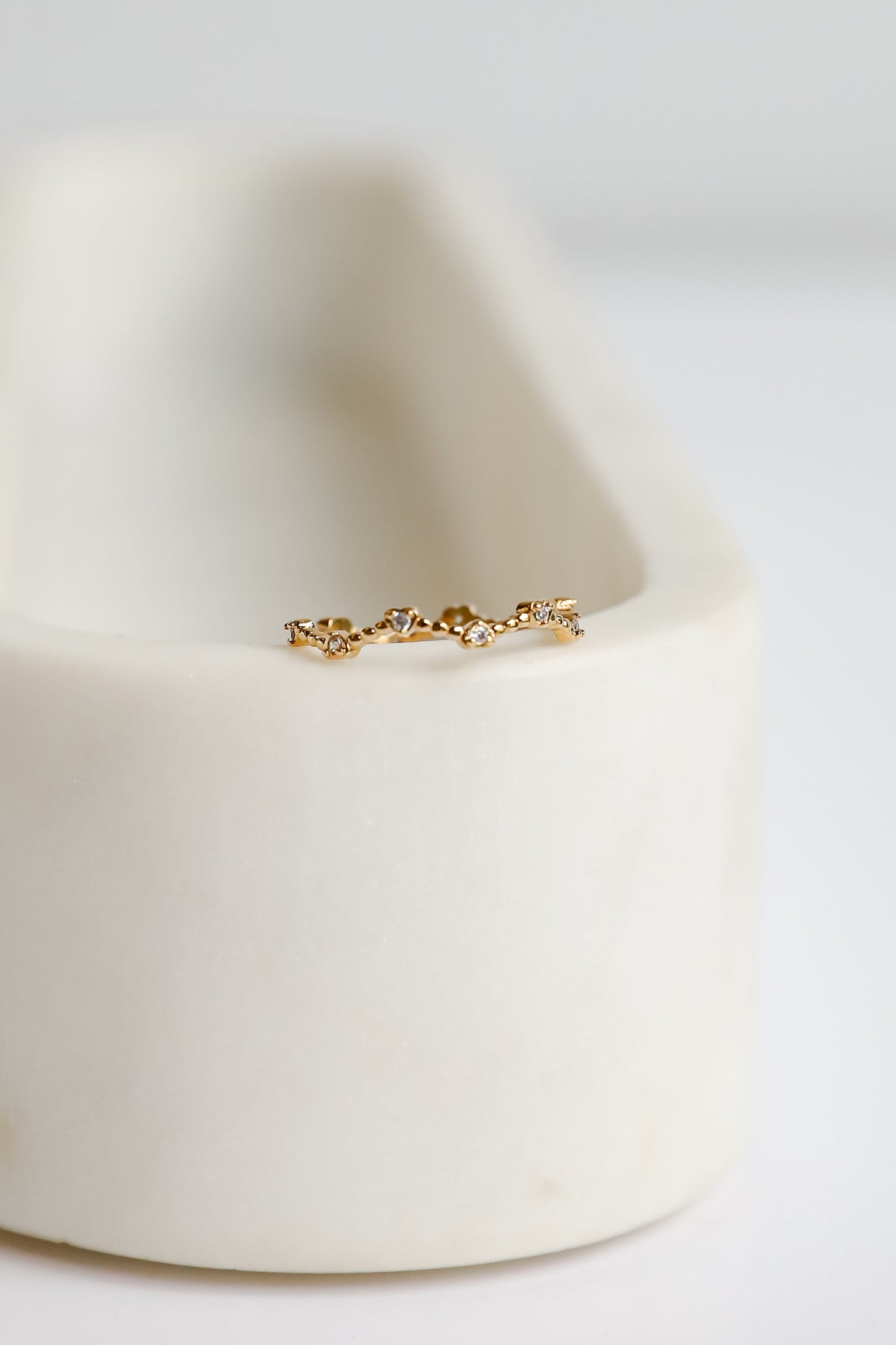 FINAL SALE - Everleigh Gold Rhinestone Heart Ring