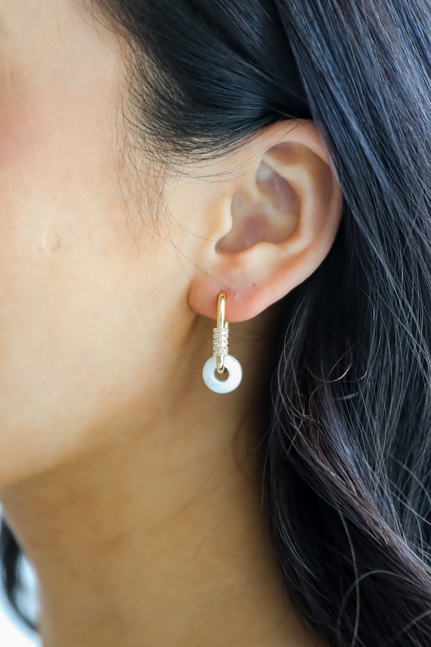 Lucy Gold Oval Mini Hoop Earrings