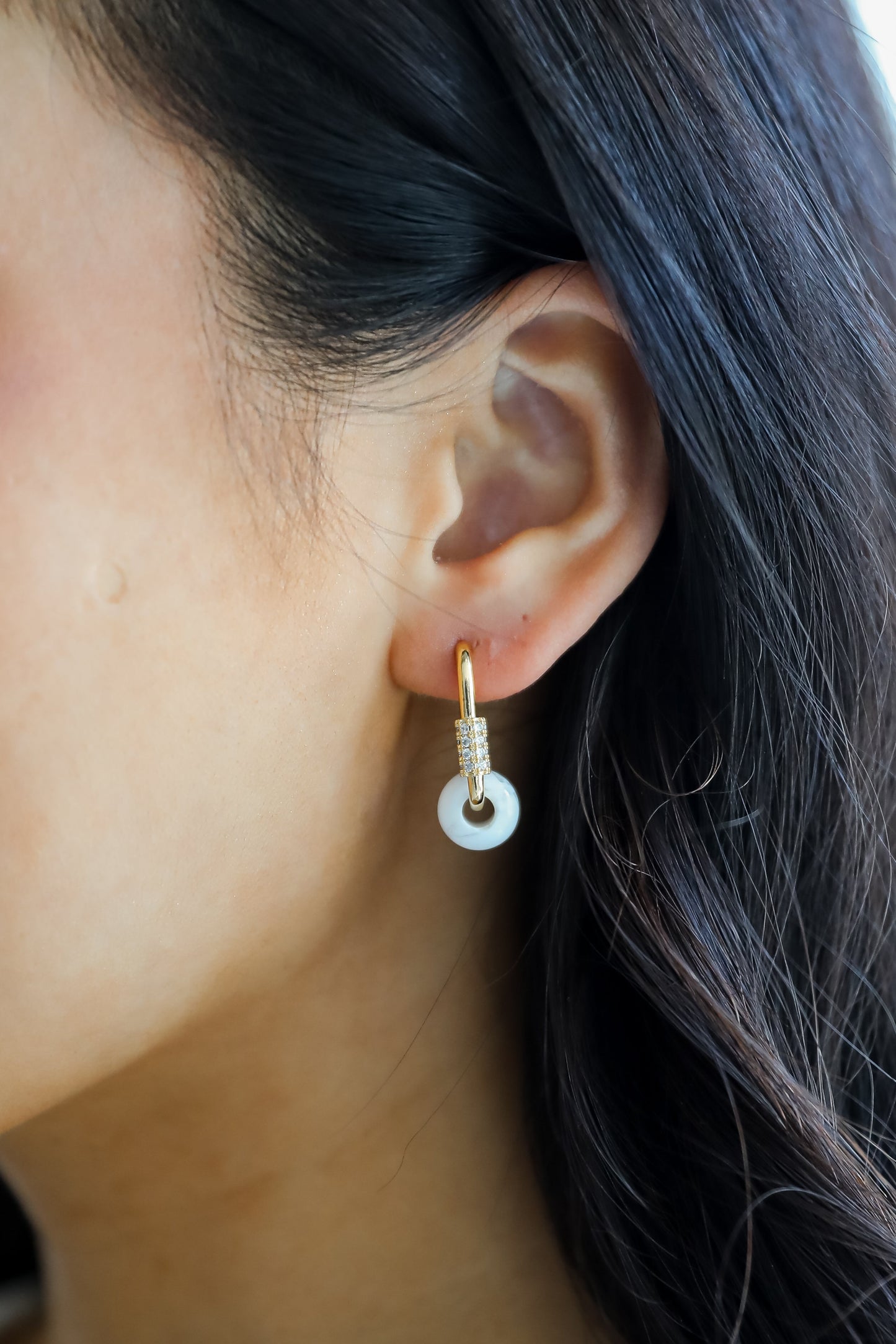 Lucy Gold Oval Mini Hoop Earrings