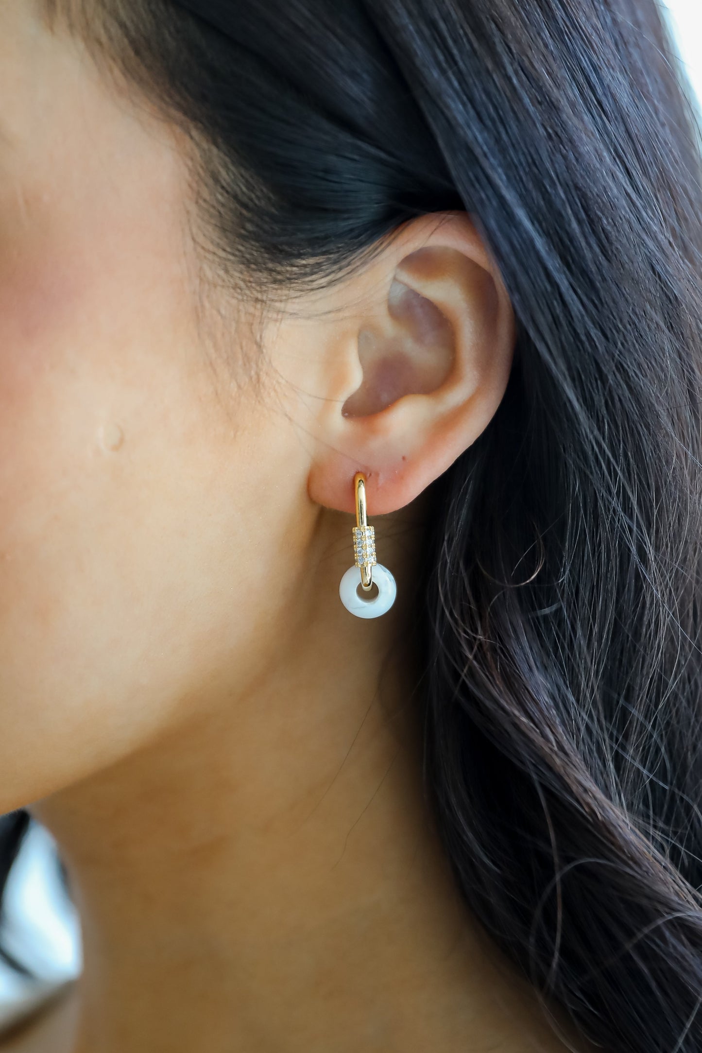 Lucy Gold Oval Mini Hoop Earrings