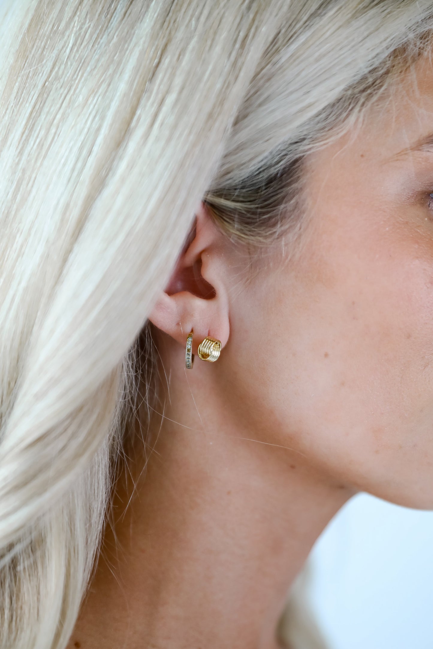 Skylar Gold Knot Stud Earrings