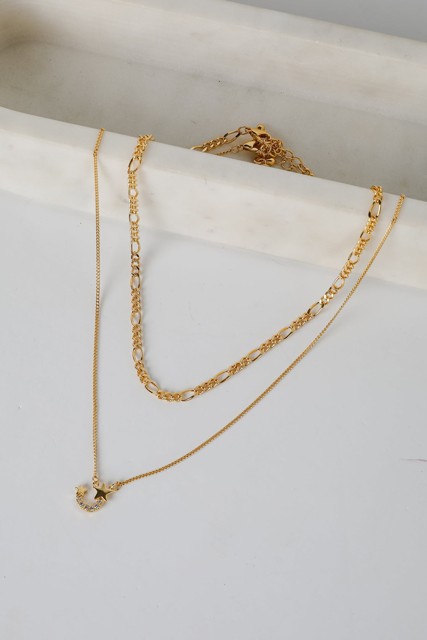 Hazel Gold Layered Chain Necklace