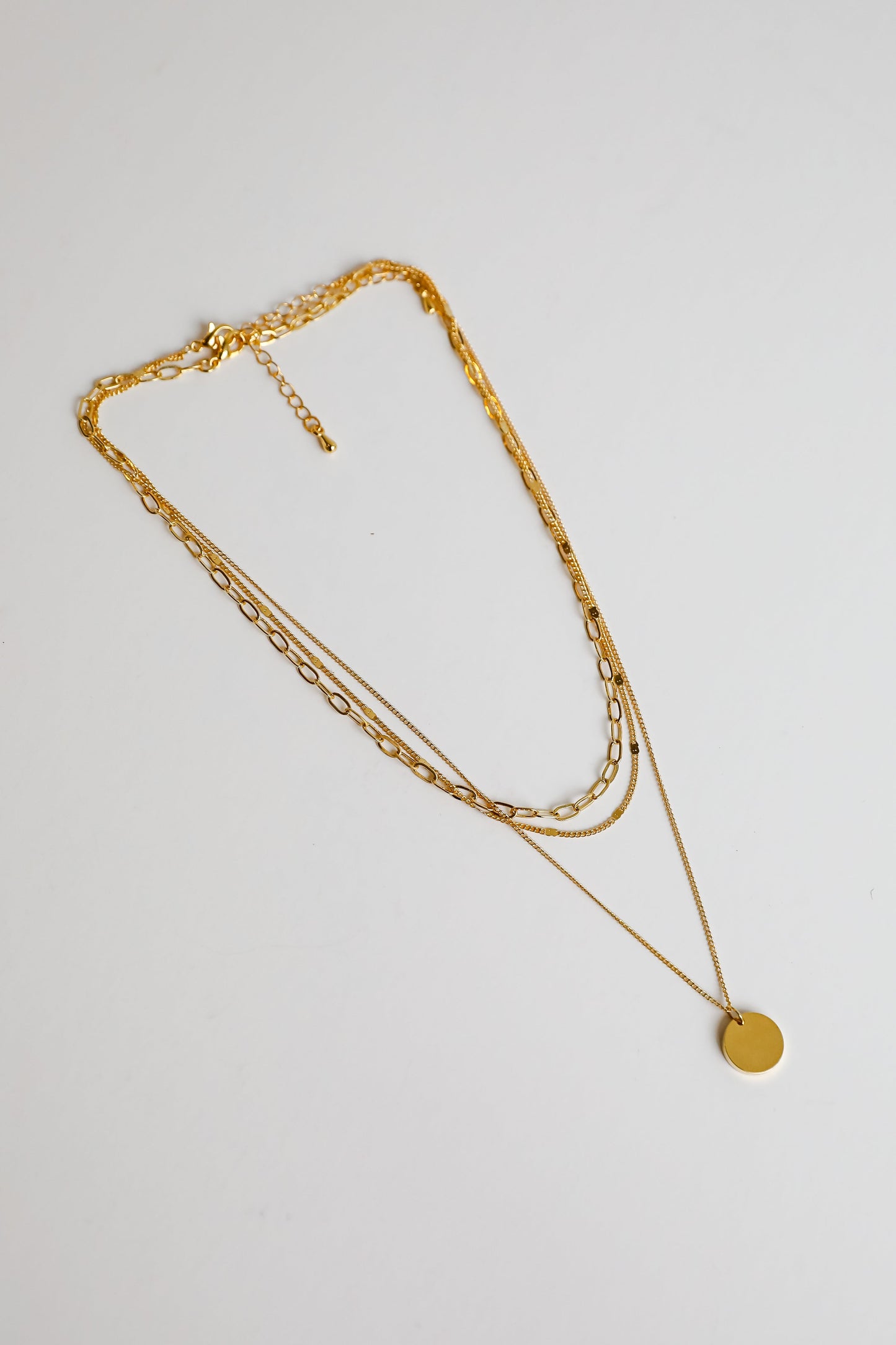 FINAL SALE - Ruby Gold Layered Chain Necklace