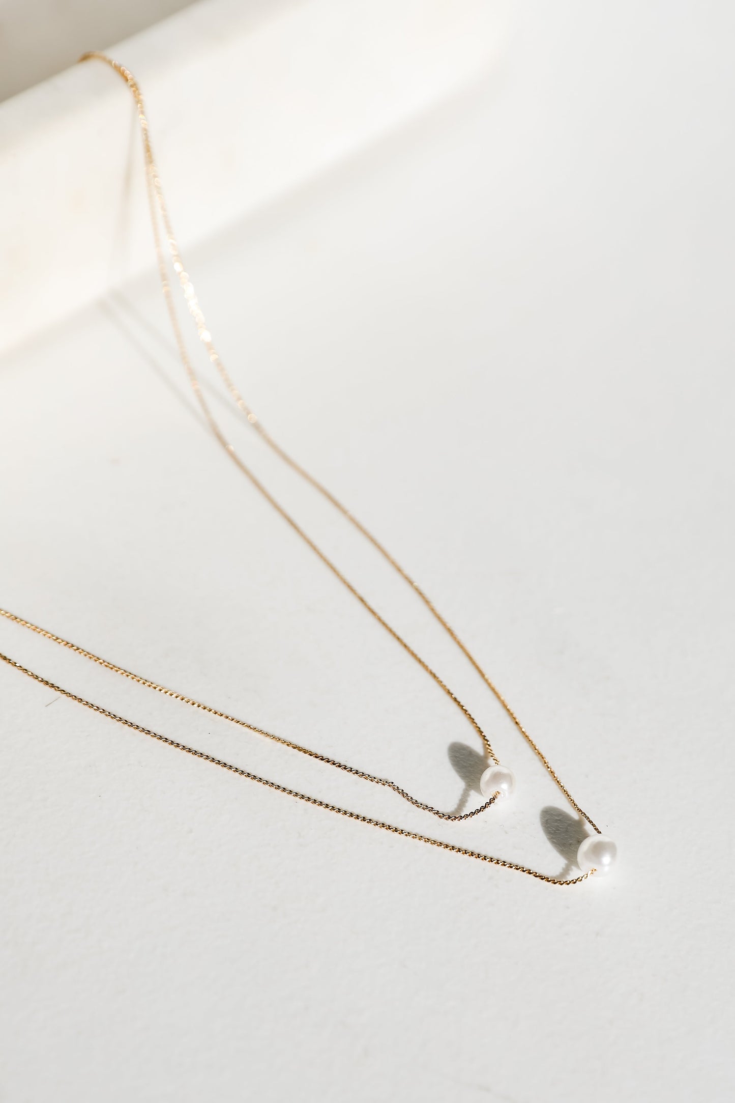 Hazel Gold Layered Pearl Necklace