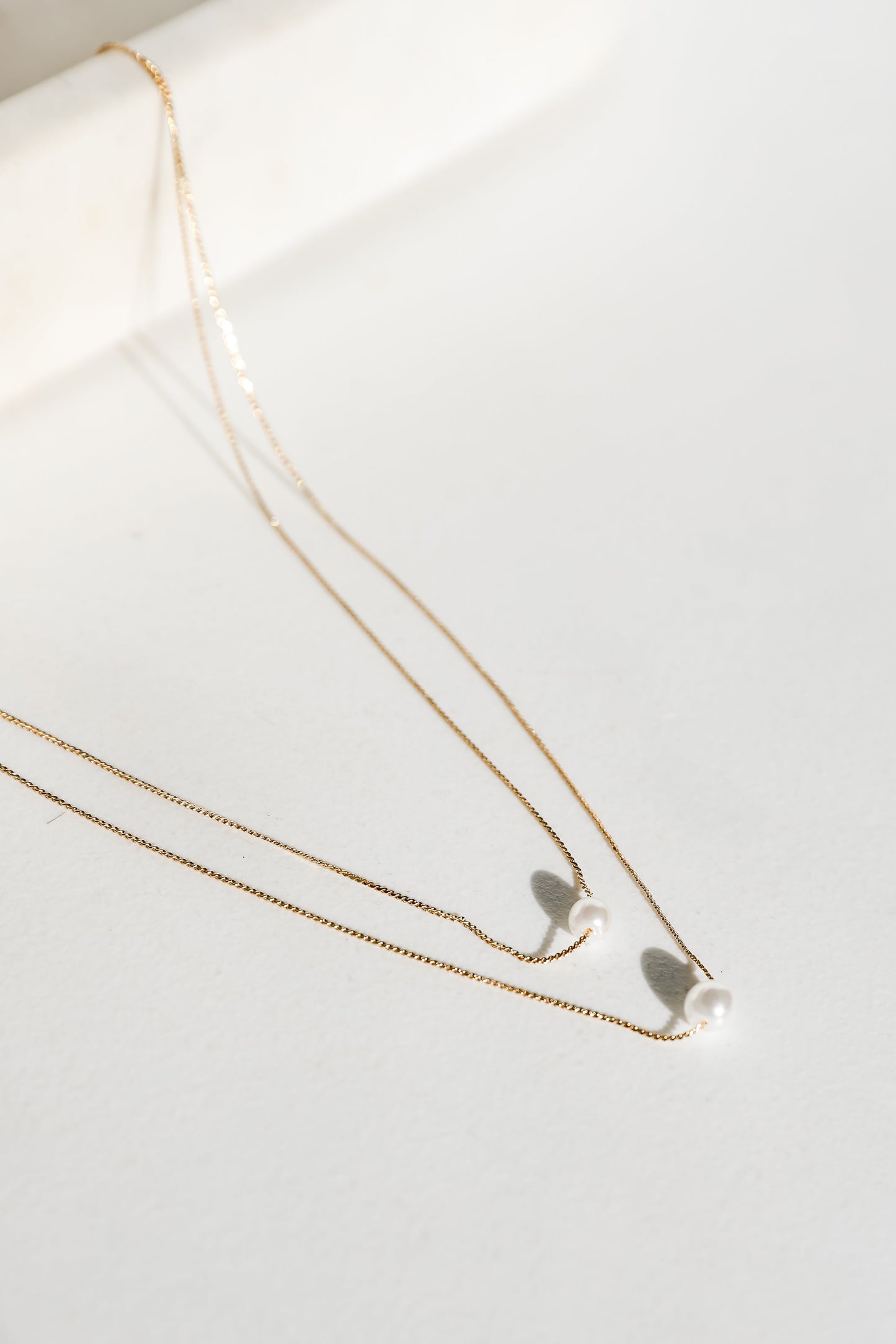 Hazel Gold Layered Pearl Necklace