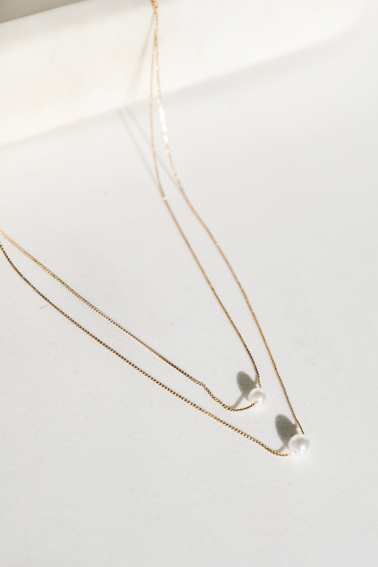 Hazel Gold Layered Pearl Necklace