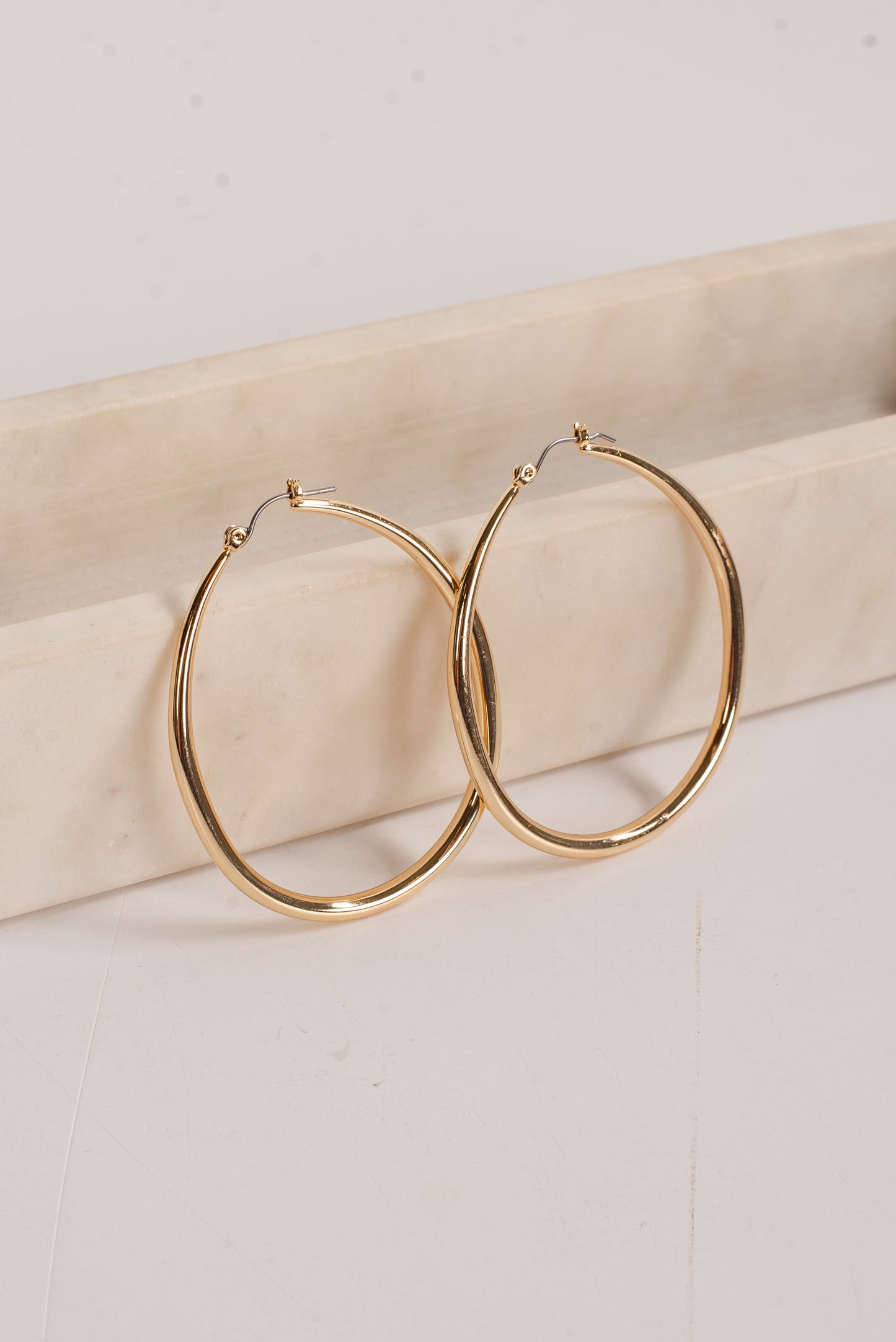 Gracie Gold Oval Hoop Earrings