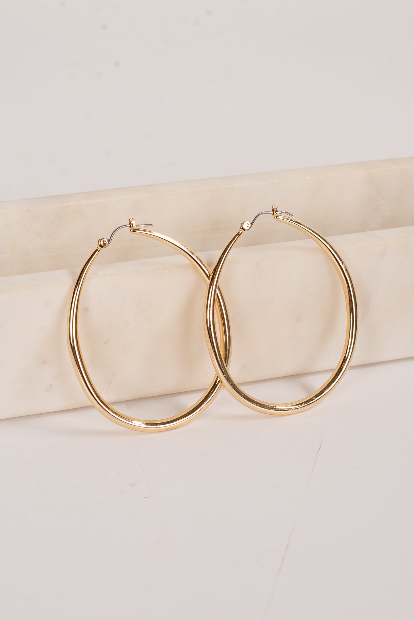 Gracie Gold Oval Hoop Earrings