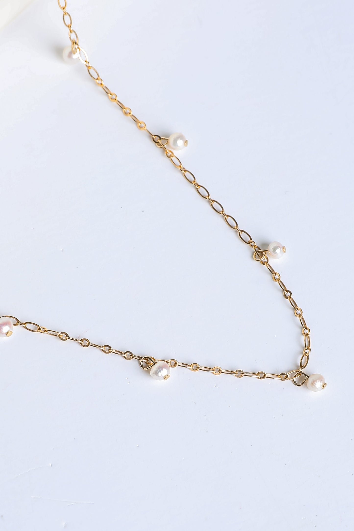 Taylor Gold Pearl Charm Necklace