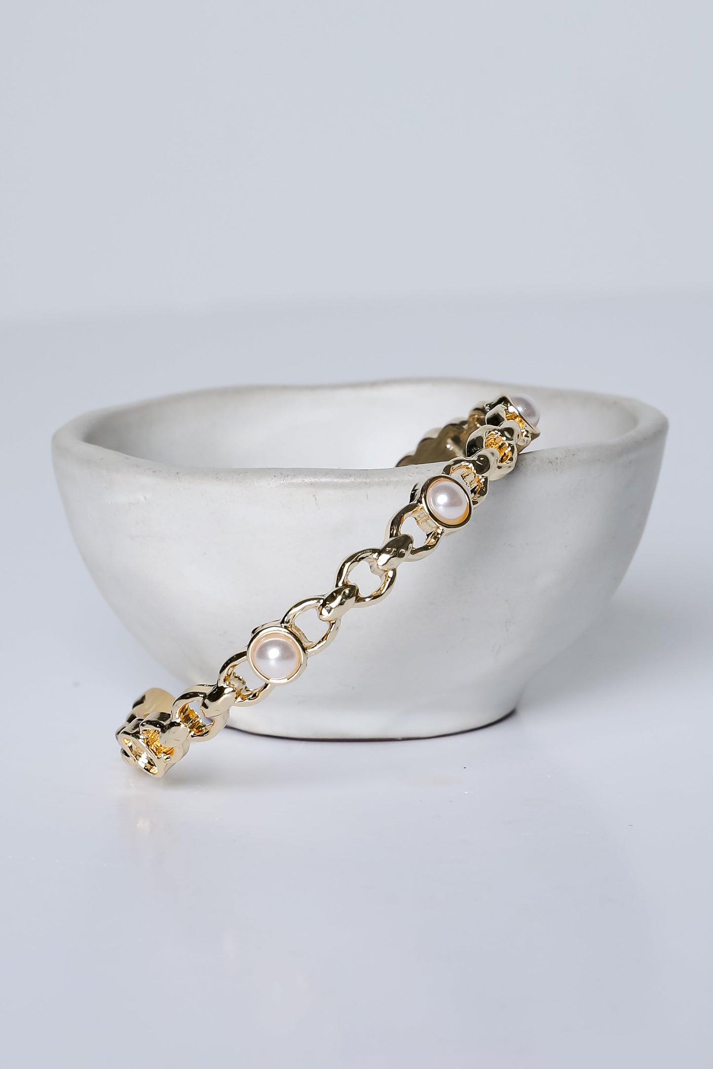 Ellie Gold Pearl Cuff Bracelet