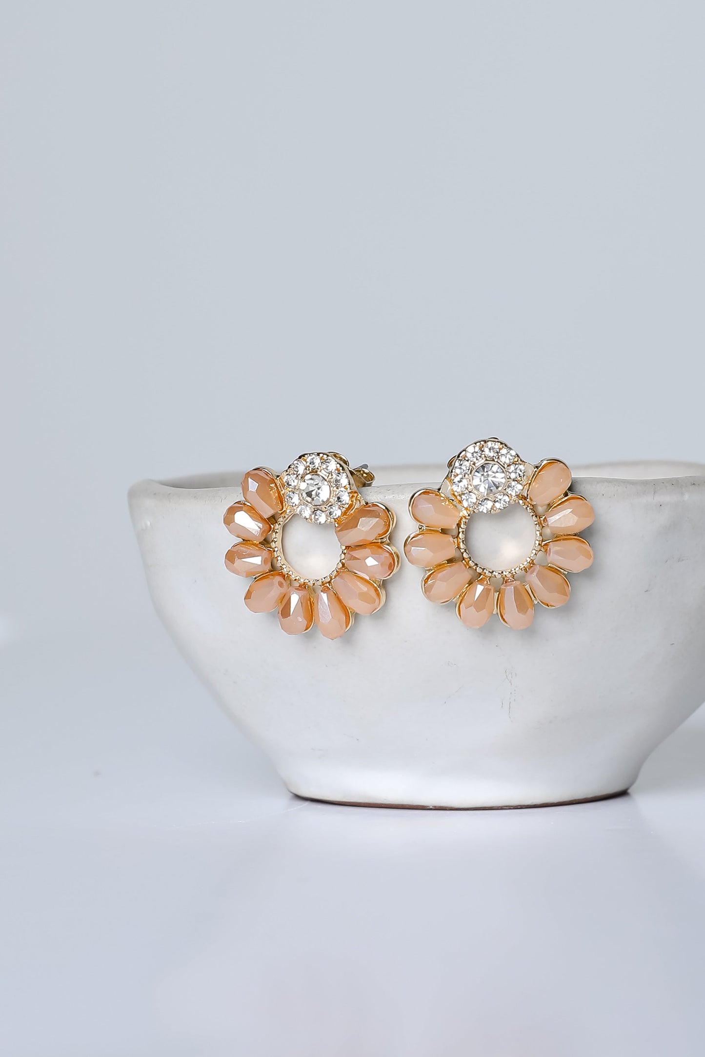 Audrey Gold Gemstone Circle Earrings