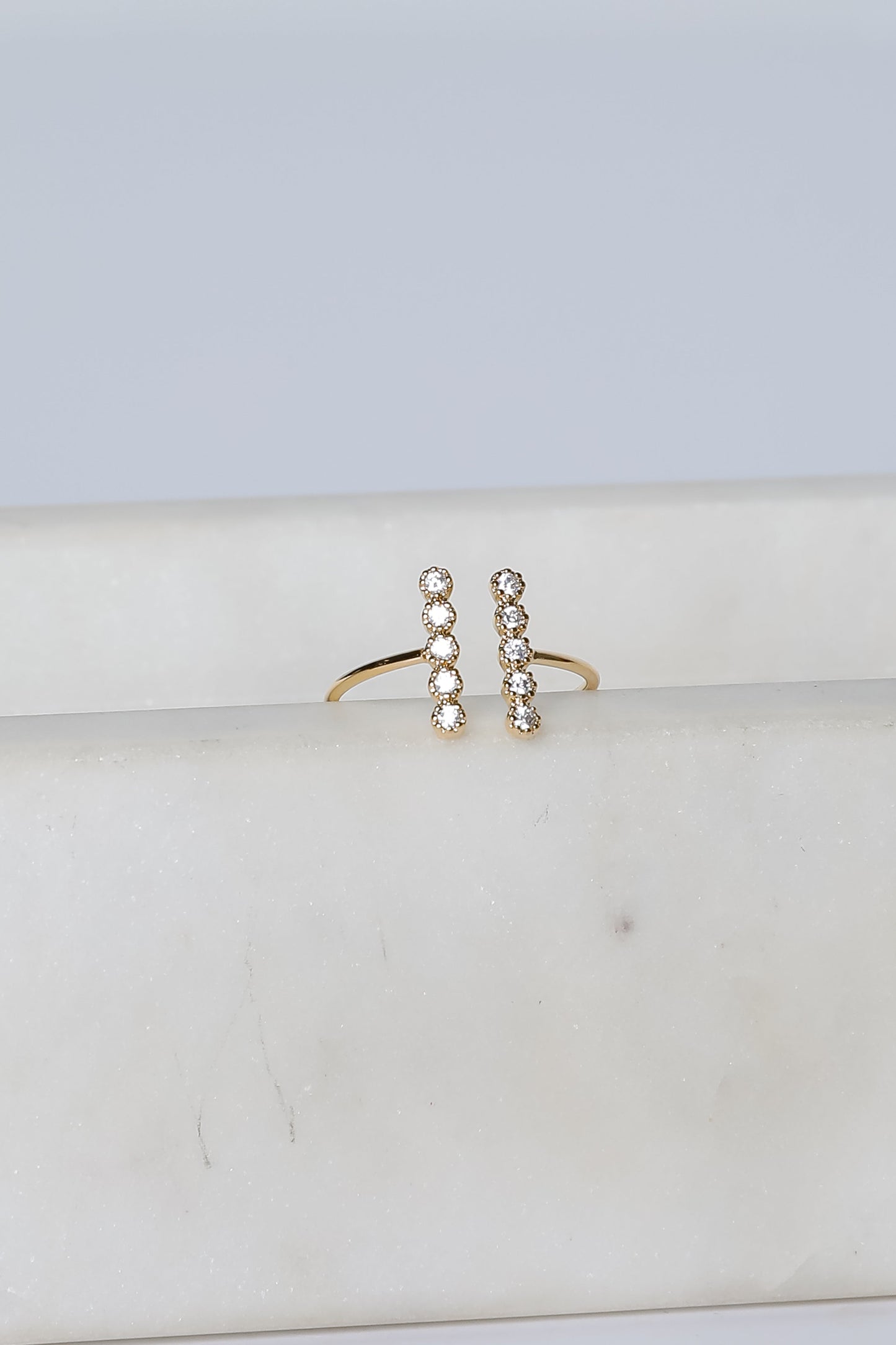 Aria Gold Rhinestone Ring