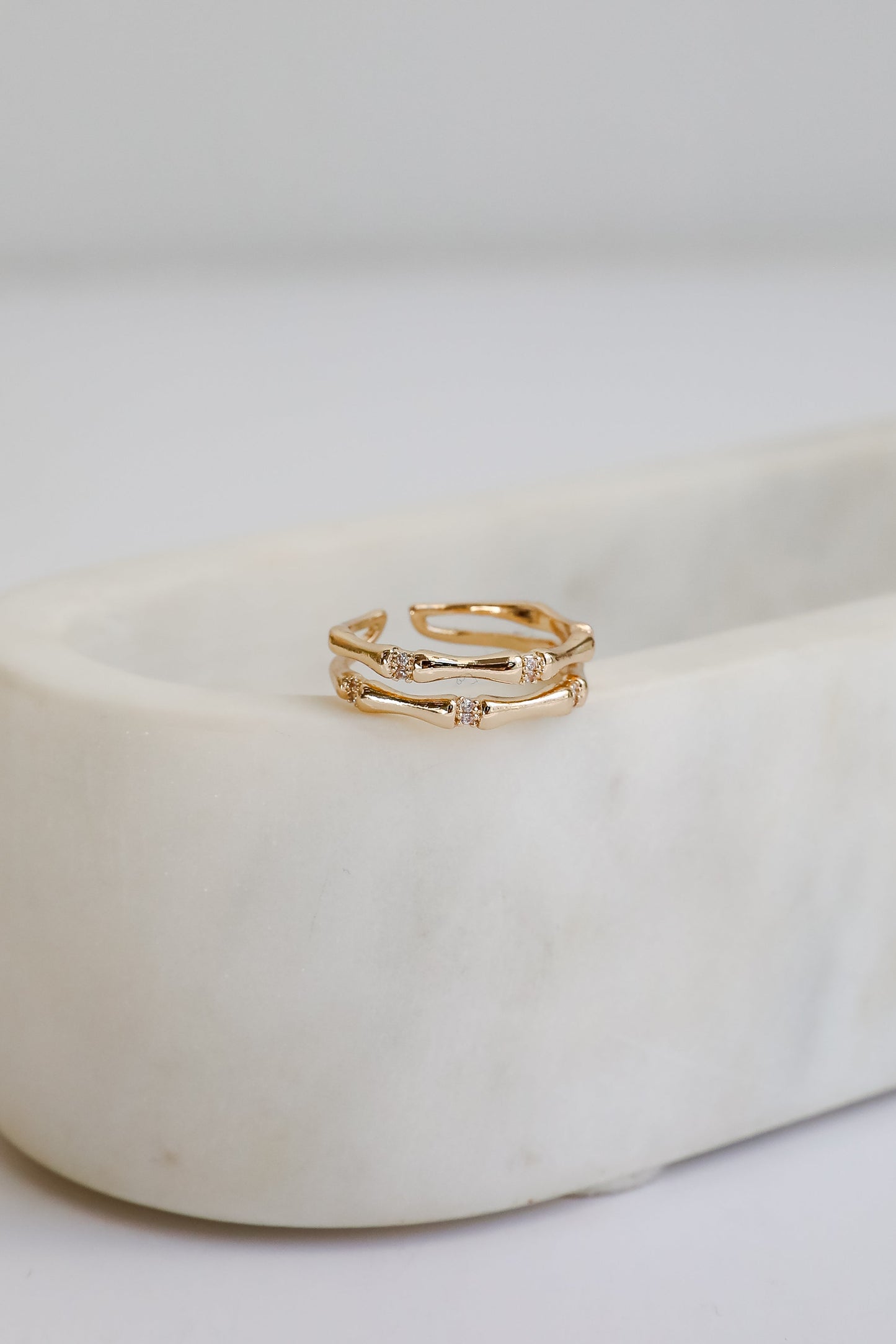 Luna Gold Double Ring