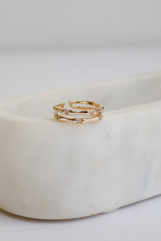 Luna Gold Double Ring