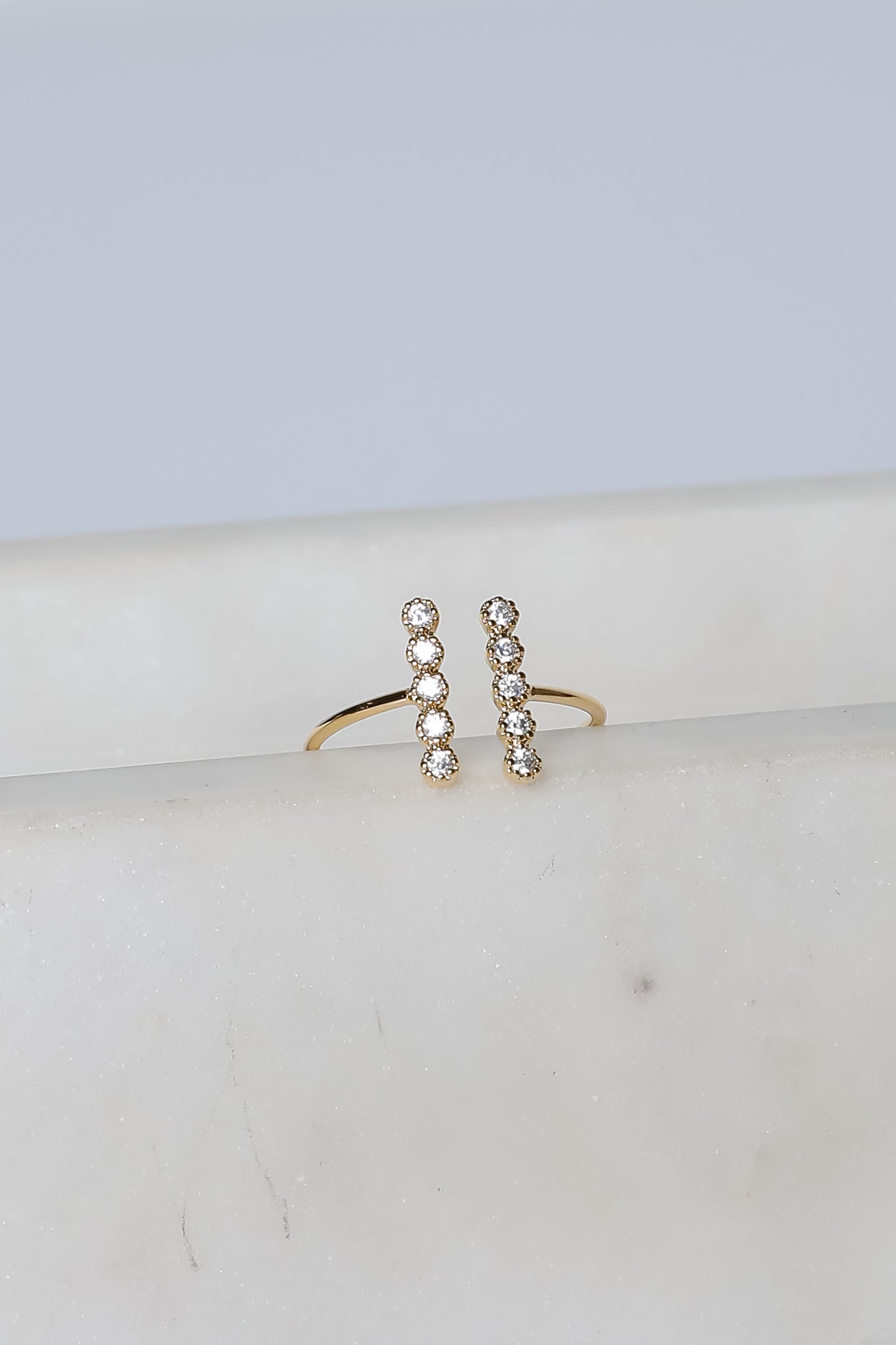 Aria Gold Rhinestone Ring