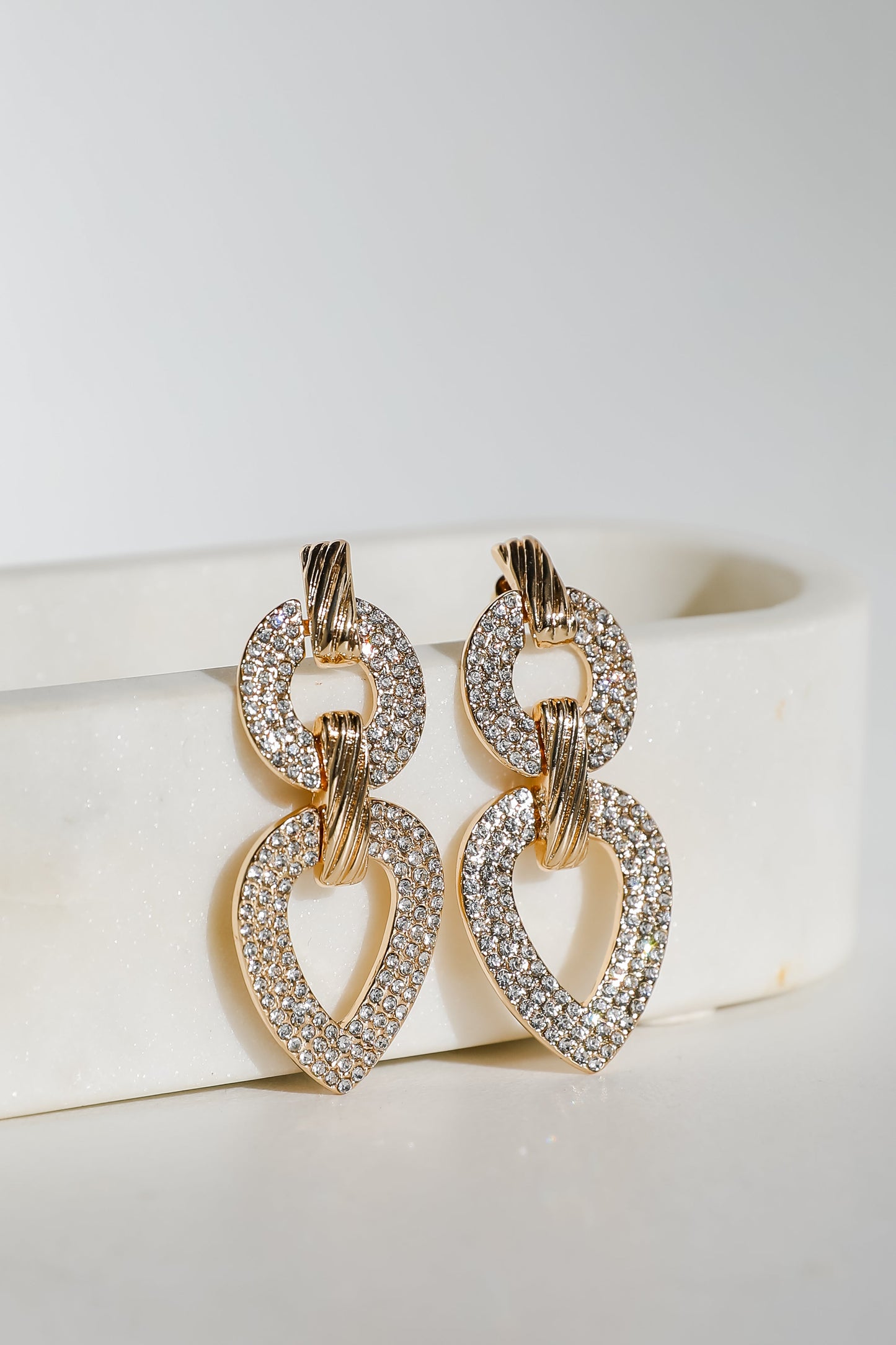 Quinn Gold Rhinestone Statement Earrings