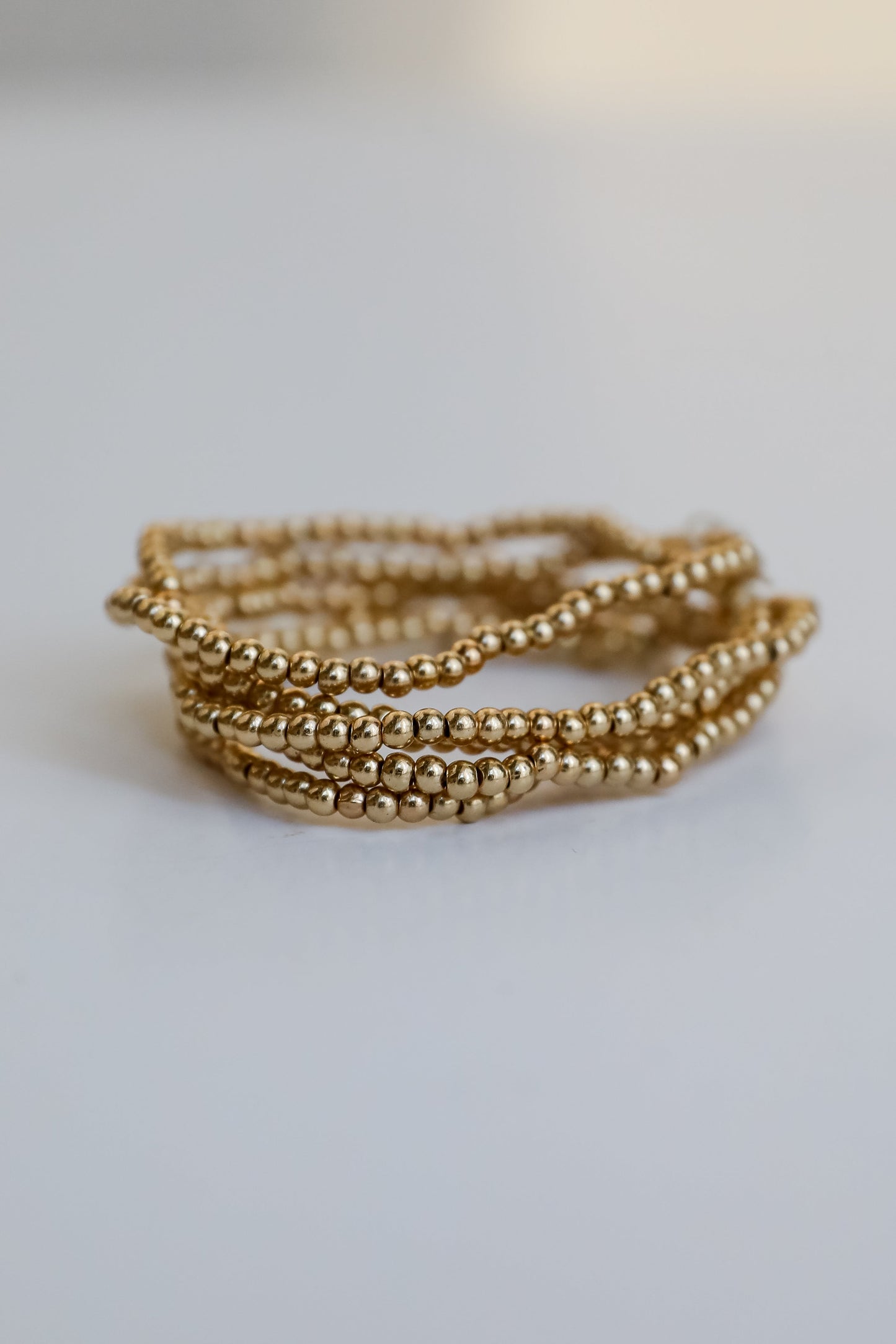 Maggie Gold Beaded Bracelet Set