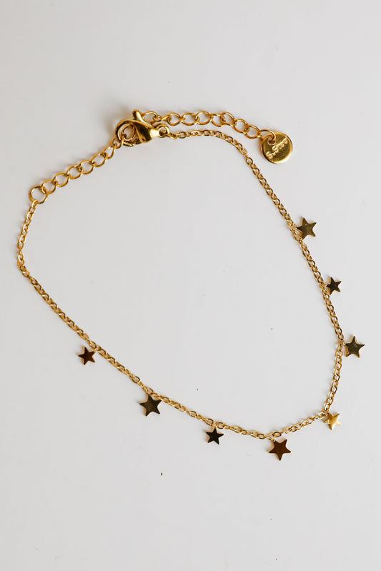 Elise Gold Star Charm Bracelet