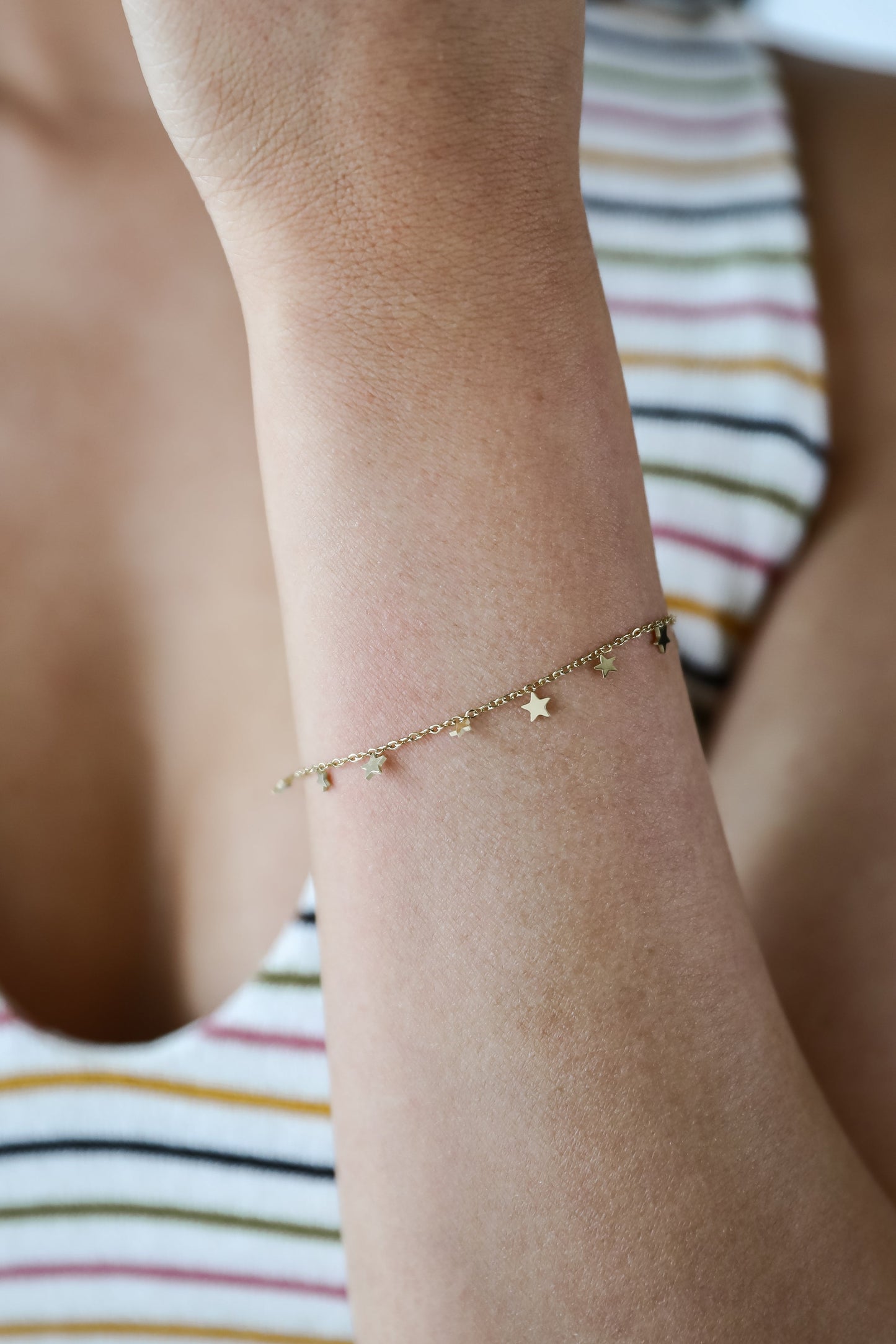 Elise Gold Star Charm Bracelet